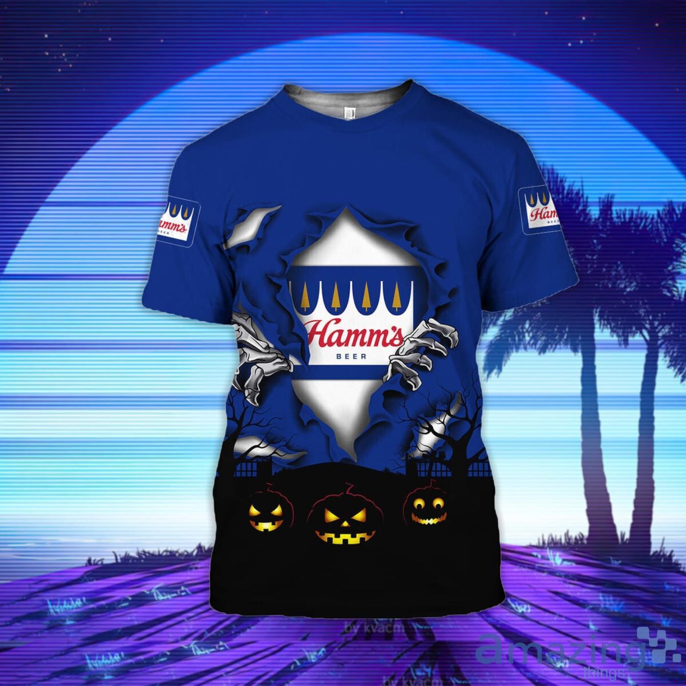 Scary Night Halloween Hamms Beer 3D T-Shirt Product Photo 1