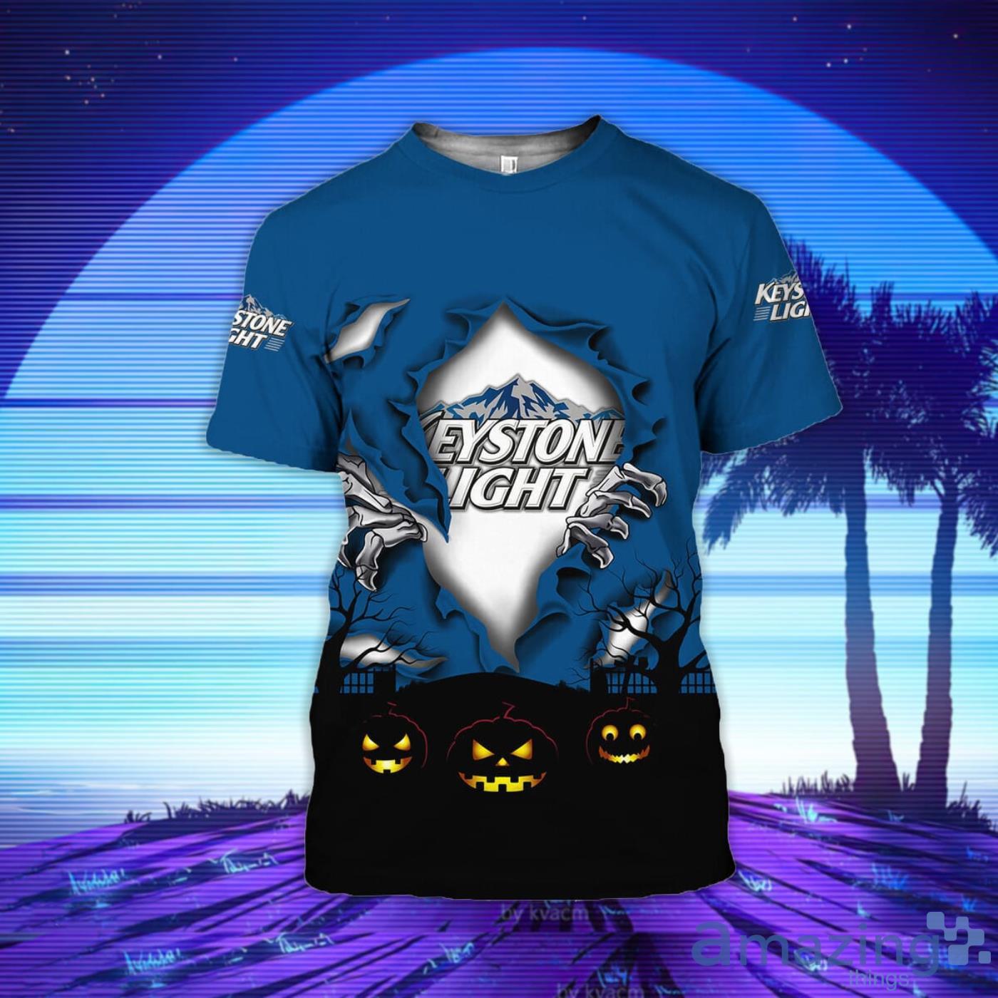 Scary Night Halloween Keystone Light 3D T-Shirt Product Photo 1
