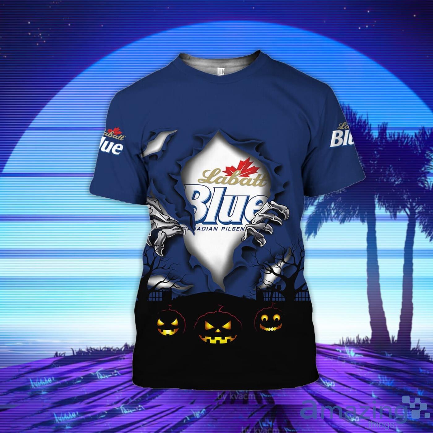 Scary Night Halloween Labatt Blue 3D T-Shirt Product Photo 1
