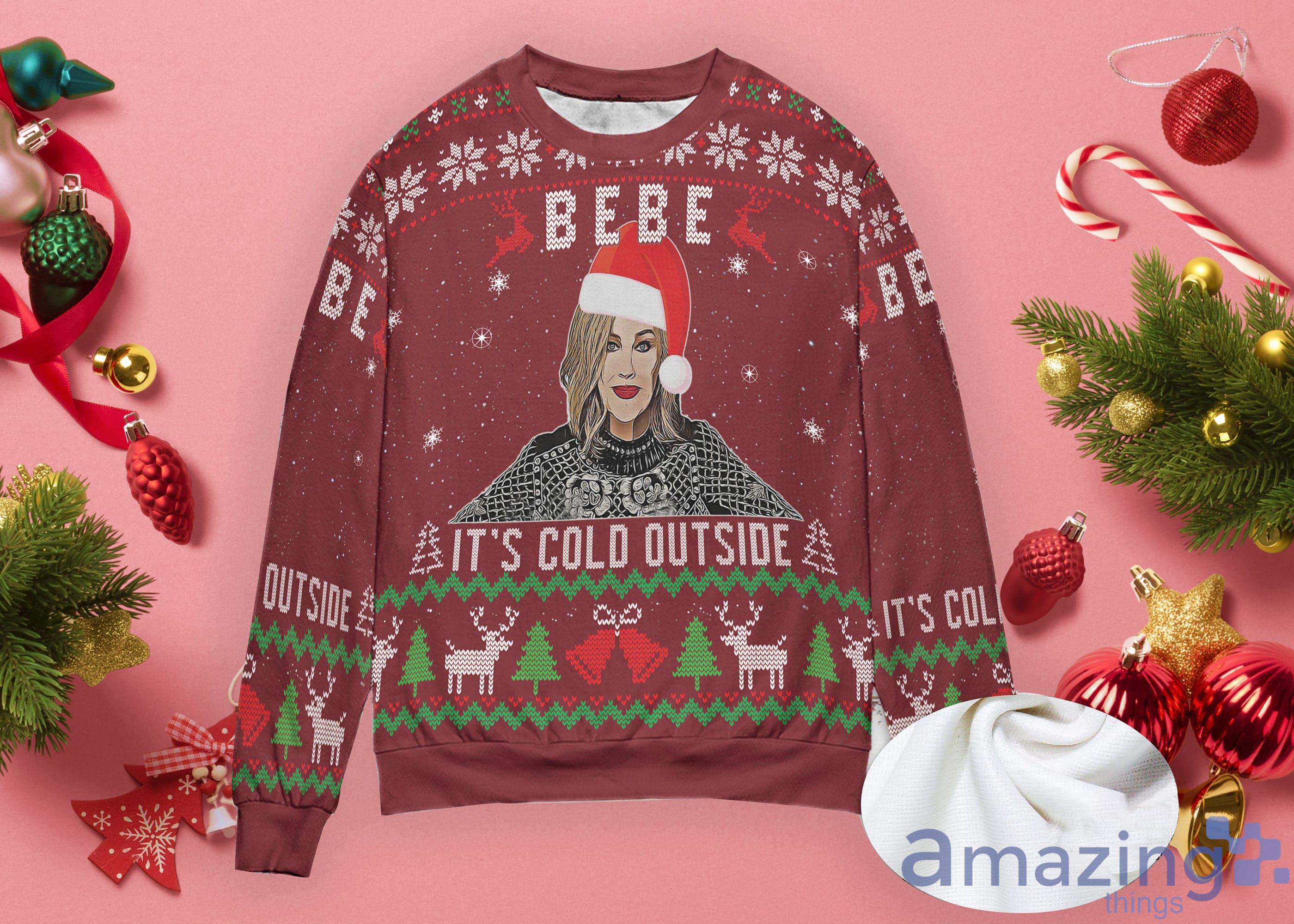 Schitt's Lovers Bebe It's Cold Outside Santa Bebe Sweater Ugly Christmas Sweater image Schitt's Lovers Bebe It's Cold Outside Santa Bebe Sweater Ugly Christmas Sweater