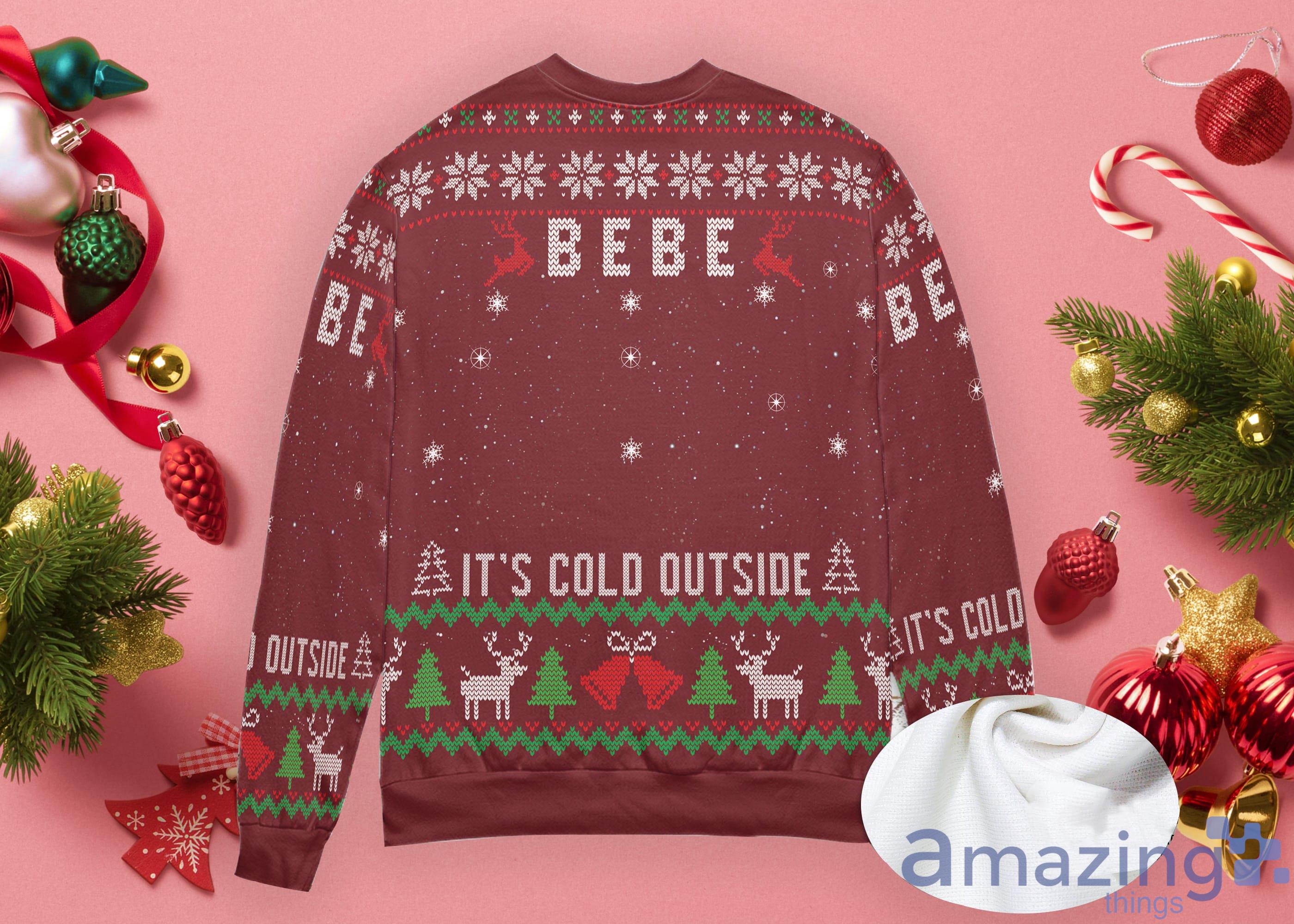 Schitt's Lovers Bebe It's Cold Outside Santa Bebe Sweater Ugly Christmas Sweater image Schitts Lovers Bebe Its Cold Outside Santa Bebe Sweater Ugly Christmas Sweater Product Photo 3