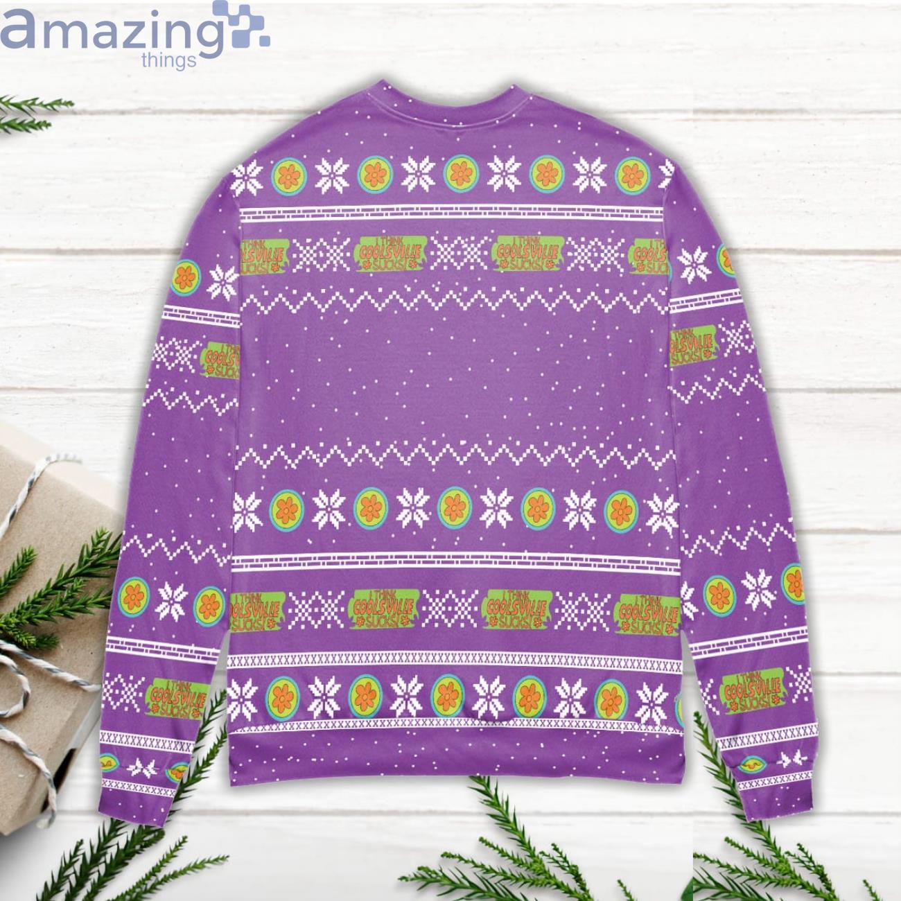 Scooby Doo Life Is Sweet Snowflake Ugly Christmas Sweater image Scooby Doo Life Is Sweet Snowflake Ugly Christmas Sweater Product Photo 3