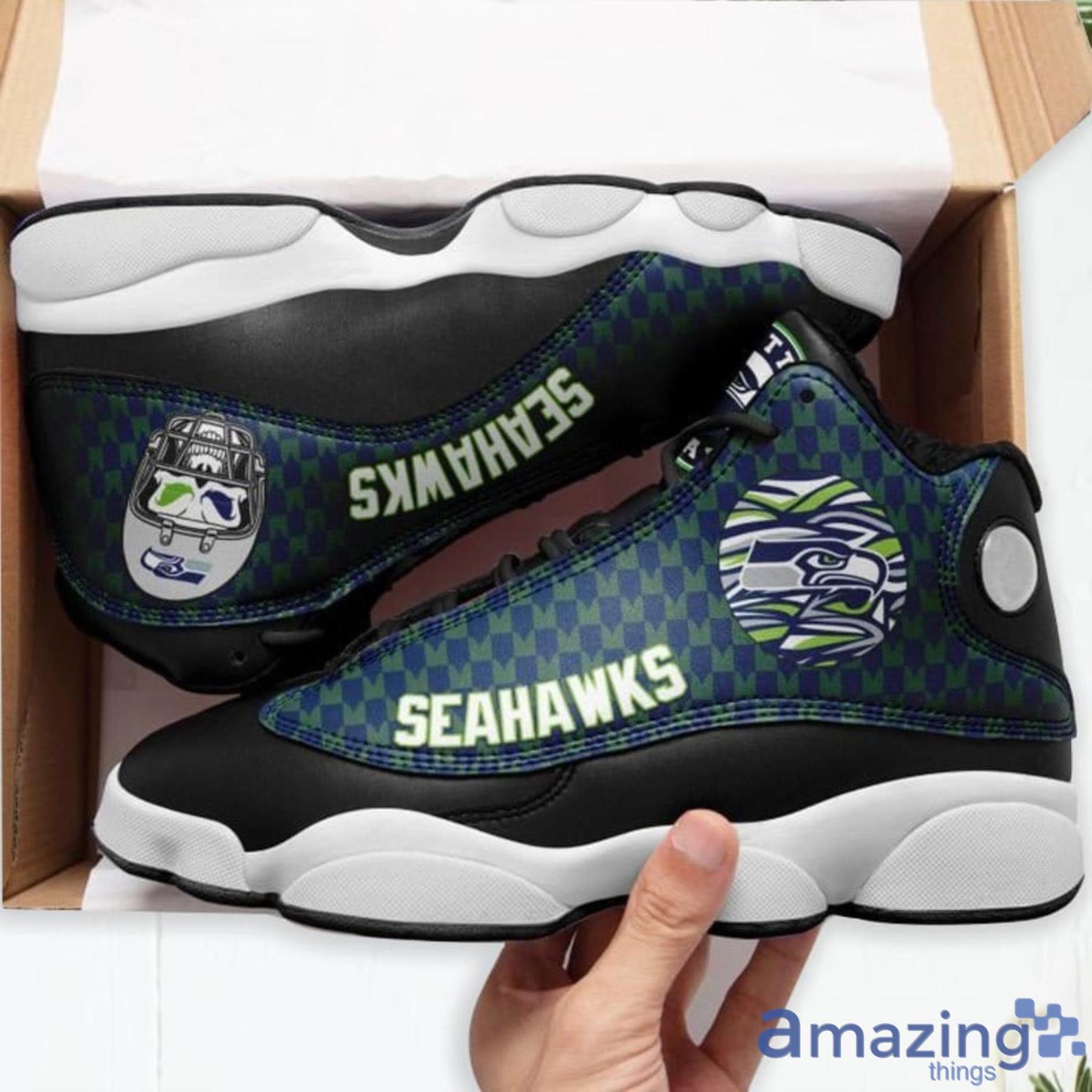 Seattle Seahawks Air Jordan 13 Running Shoes Product Photo 1 Seattle Seahawks Air Jordan 13 Running Shoes Product Photo 1