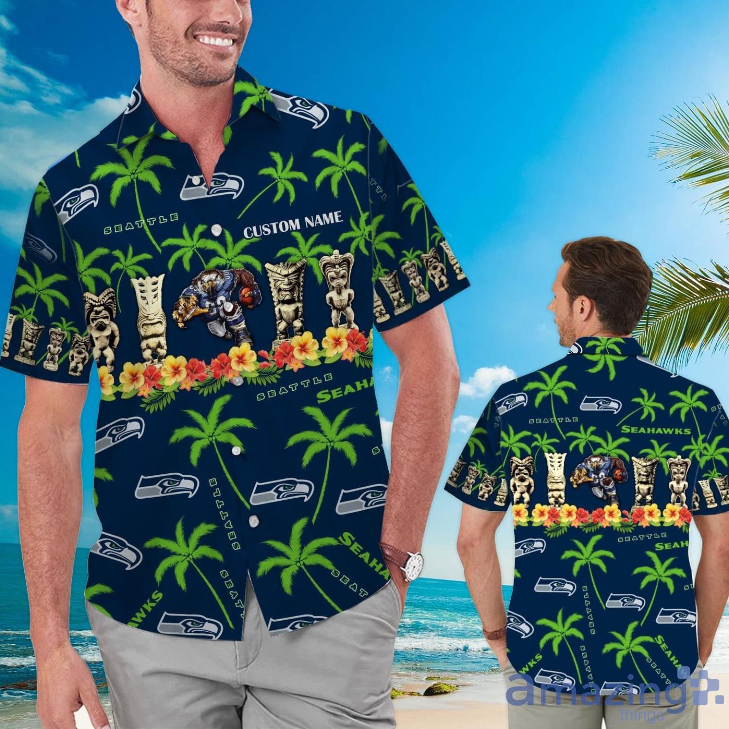 Seattle Seahawks Custom Name Hawaiian Shirt