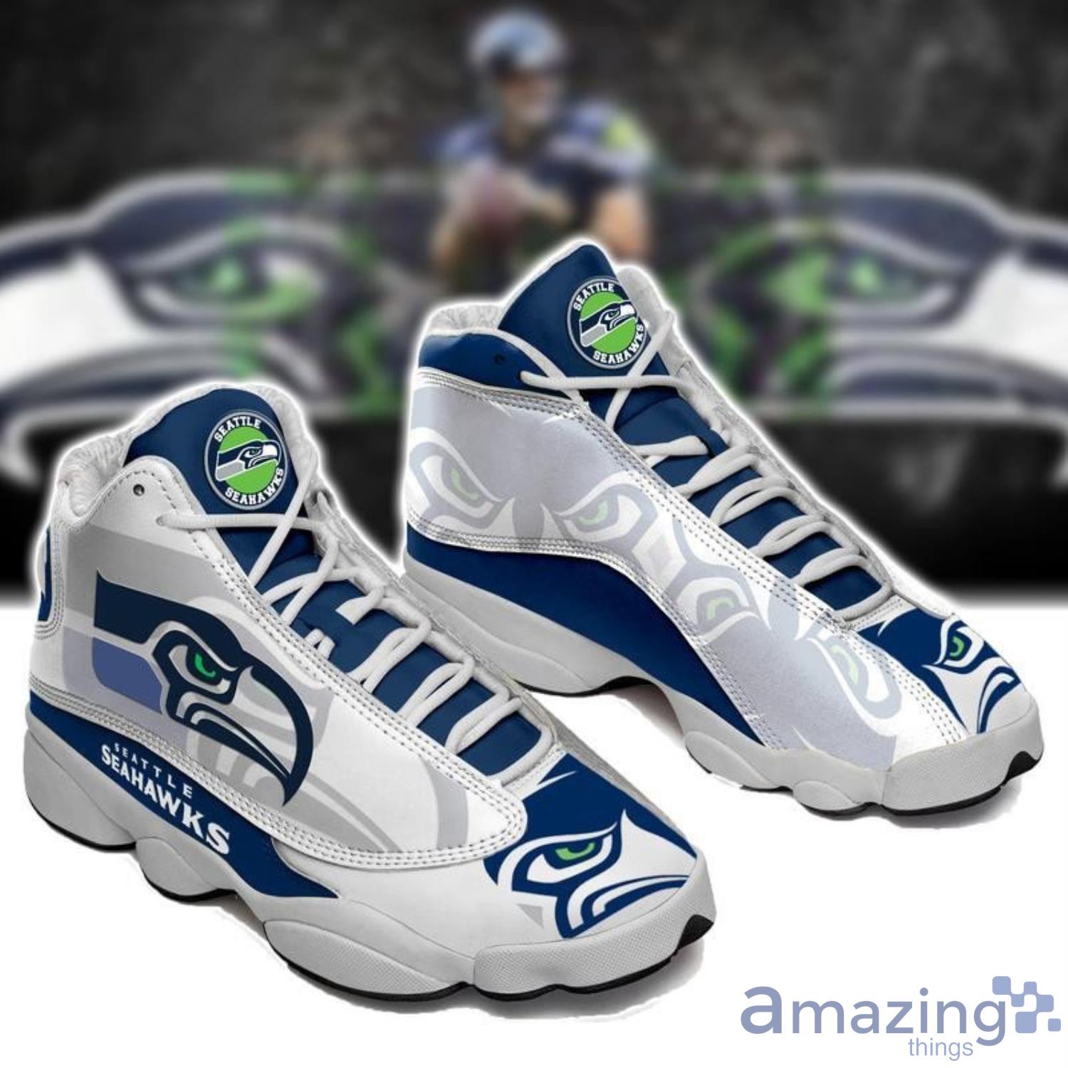 Seattle Seahawks Football Form Air Jordan 13 Shoes For Fans Product Photo 1
