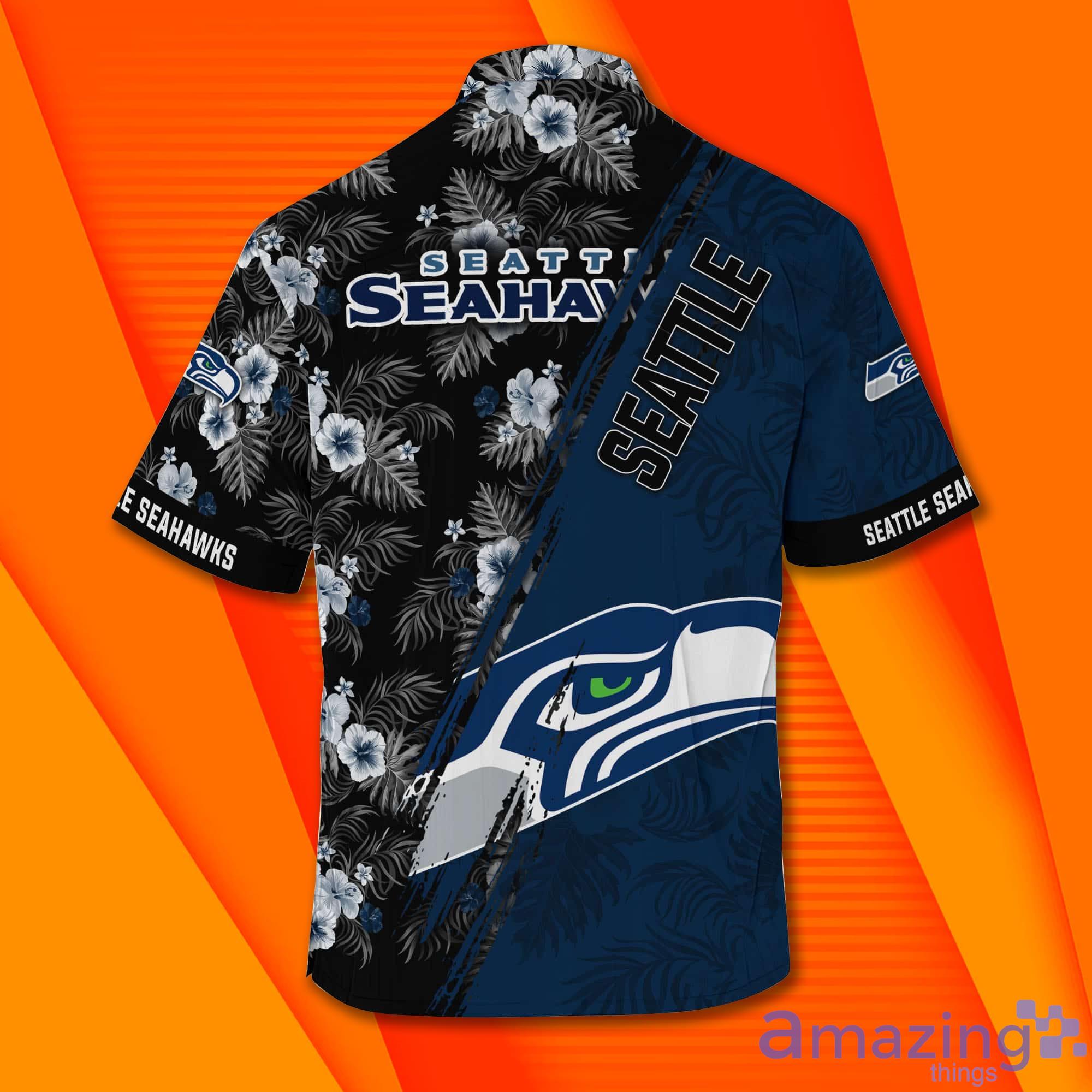 Seattle Seahawks NFL And Mickey Mouse Short Sleeves Hawaiian Shirt Product Photo 1