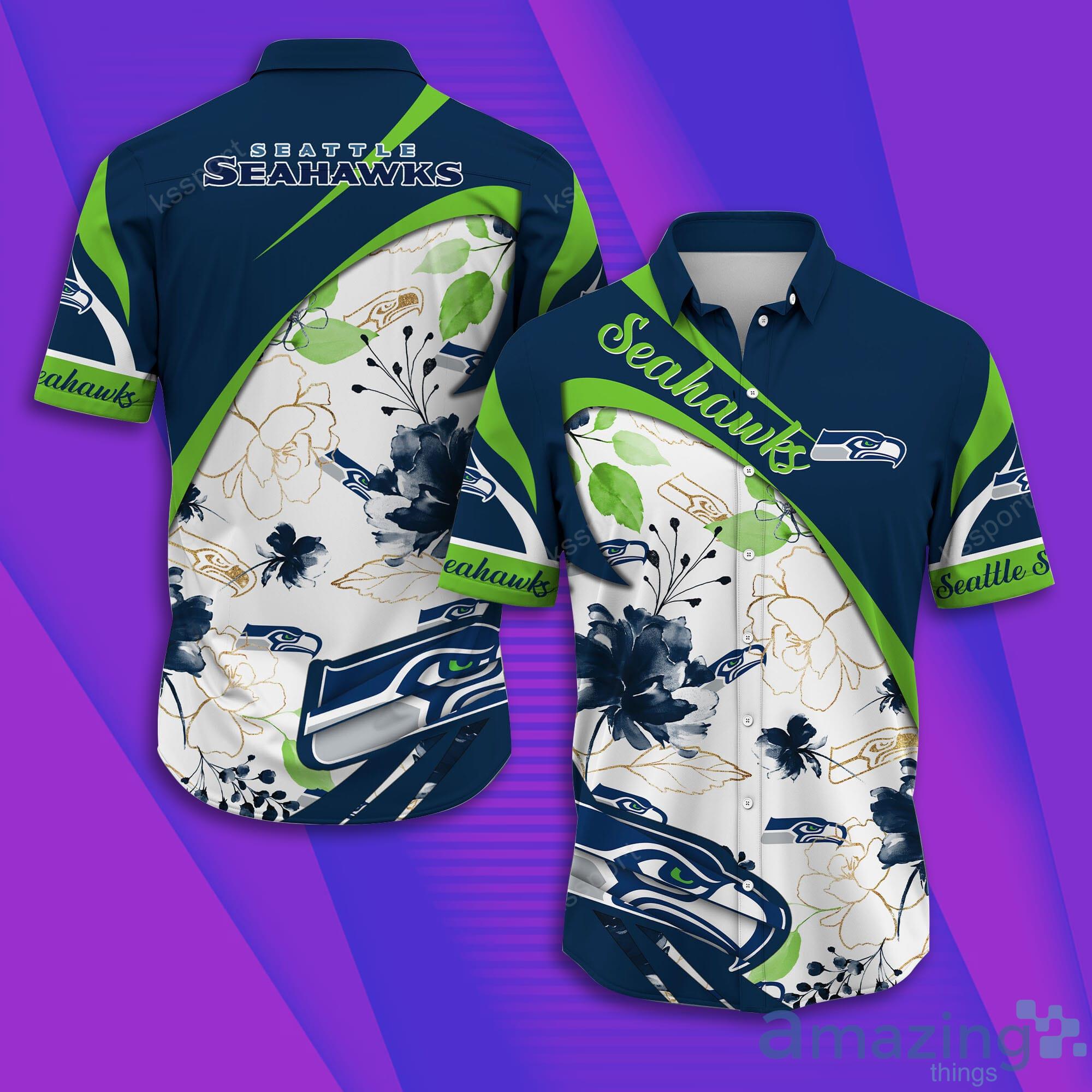Seattle Seahawks NFL Short Sleeve Aloha Hawaiian Shirt Product Photo 1
