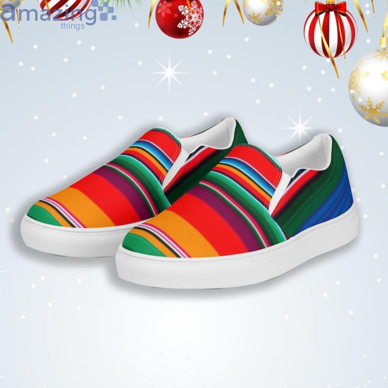 Serape Shoes Colorful Slip On Shoes image Serape Shoes Colorful Slip On Shoes Product Photo 2