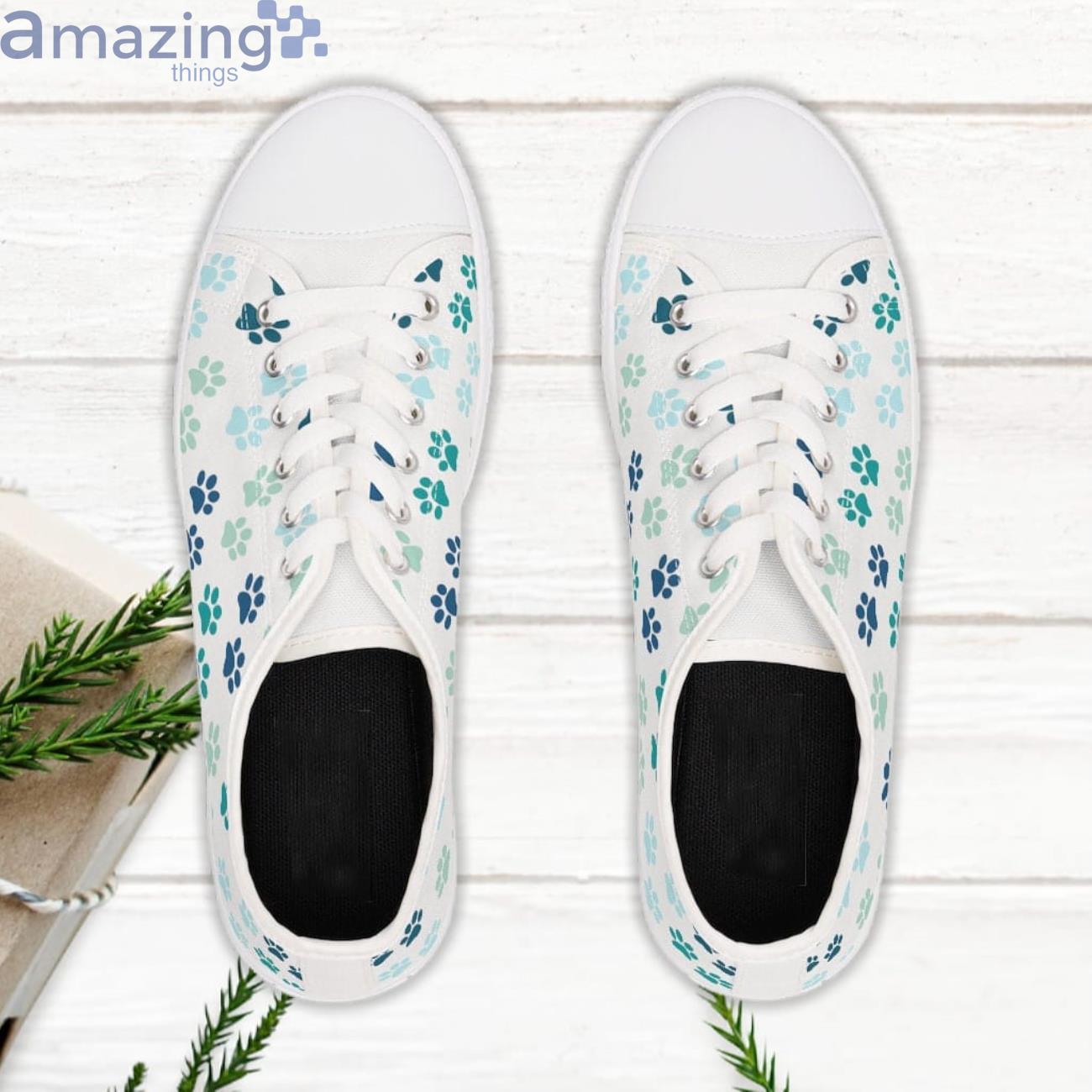 Shoes For Women Paw Print Shoes Shoes Dog Lover Low Top Shoes image Shoes For Women Paw Print Shoes Shoes Dog Lover Low Top Shoes Product Photo 2