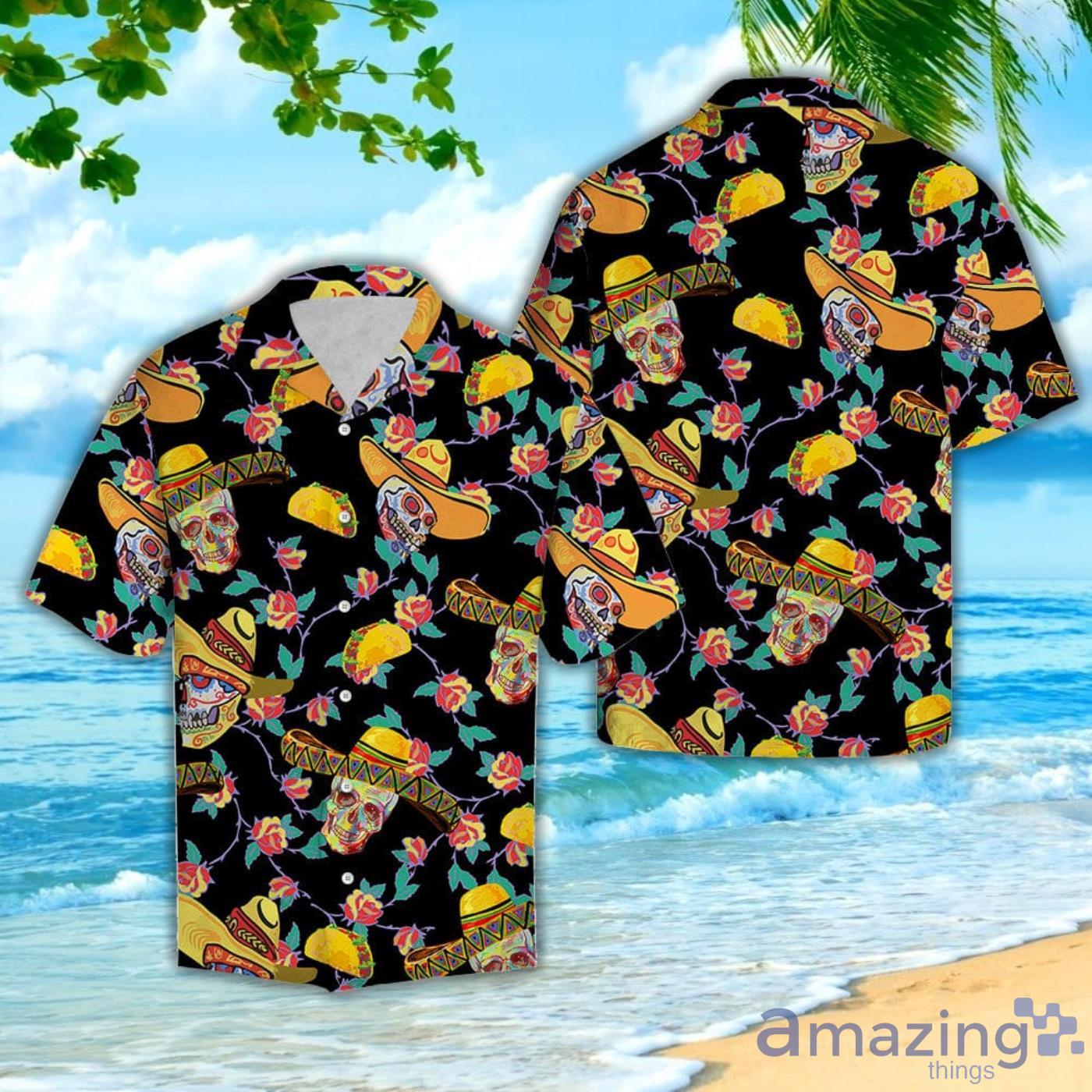 Skull Tacos Taco Bell Pattern Hawaiian Shirt Product Photo 1