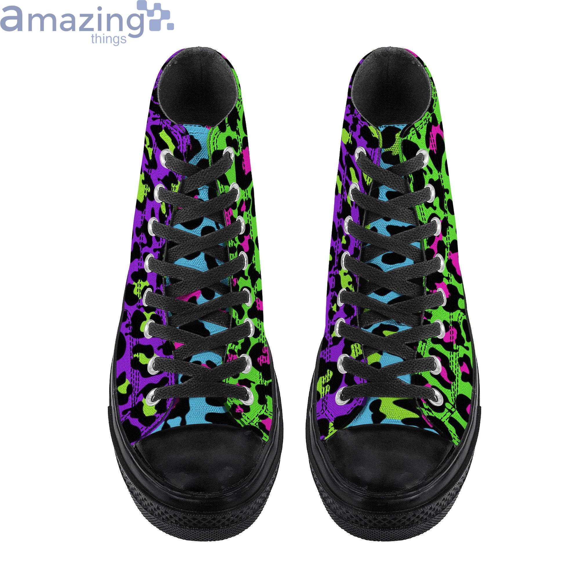 Slime Drip Leopard Print High Top Shoes image Slime Drip Leopard Print High Top Shoes Product Photo 2