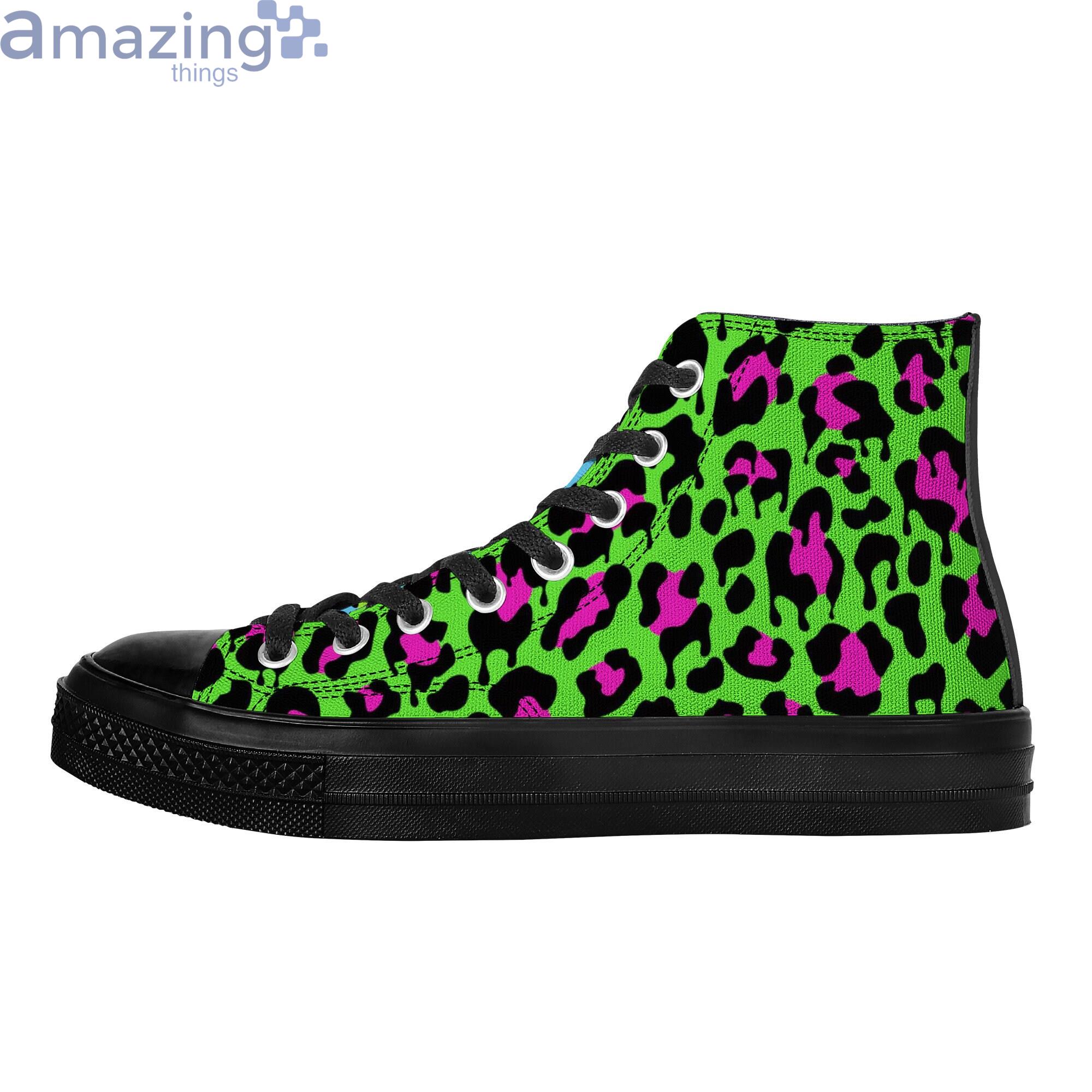 Slime Drip Leopard Print High Top Shoes image Slime Drip Leopard Print High Top Shoes Product Photo 3