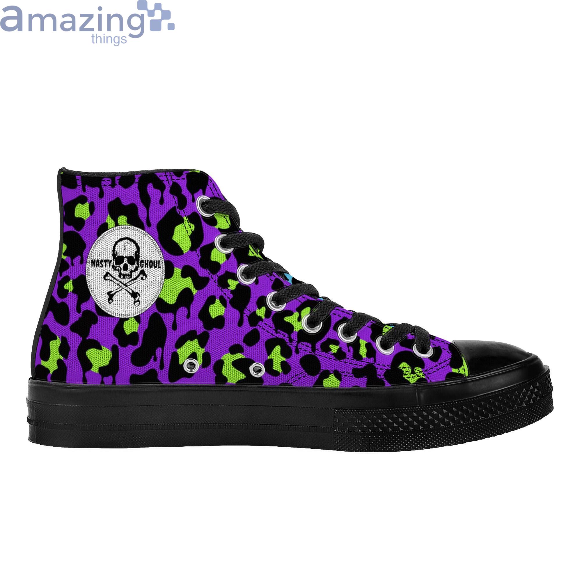 Slime Drip Leopard Print High Top Shoes image Slime Drip Leopard Print High Top Shoes Product Photo 4