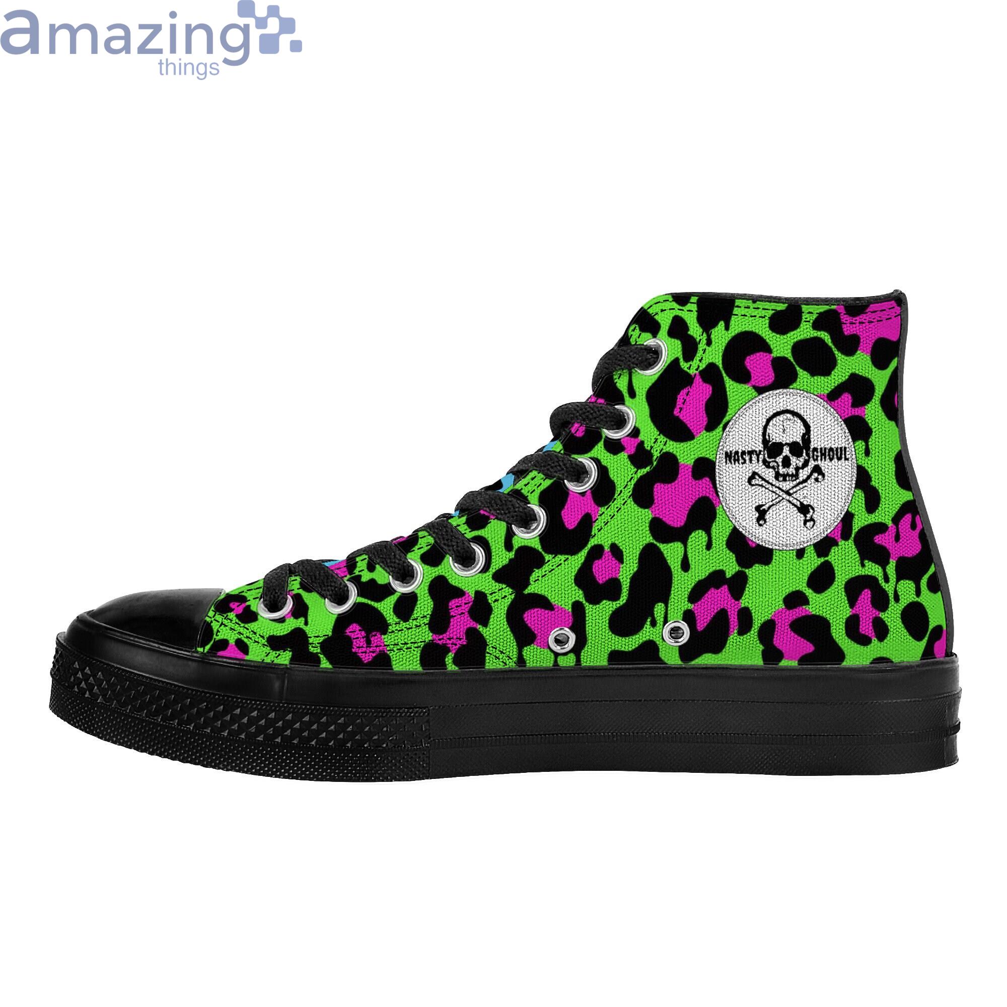 Slime Drip Leopard Print High Top Shoes