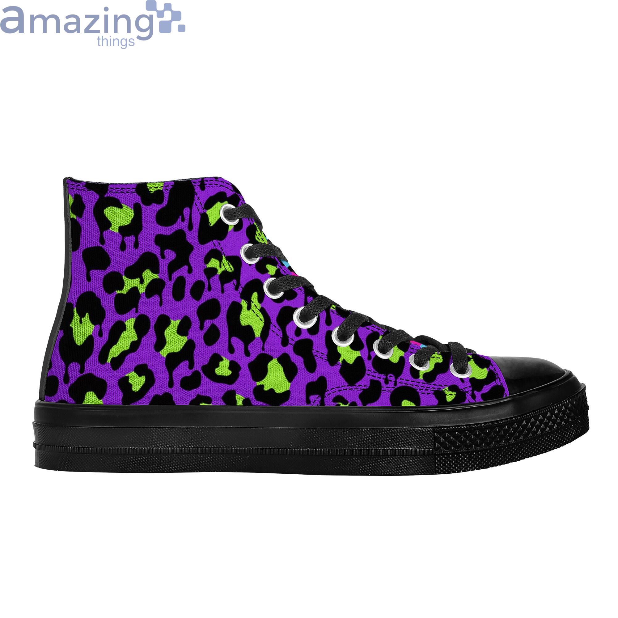 Slime Drip Leopard Print High Top Shoes image Slime Drip Leopard Print High Top Shoes Product Photo 6