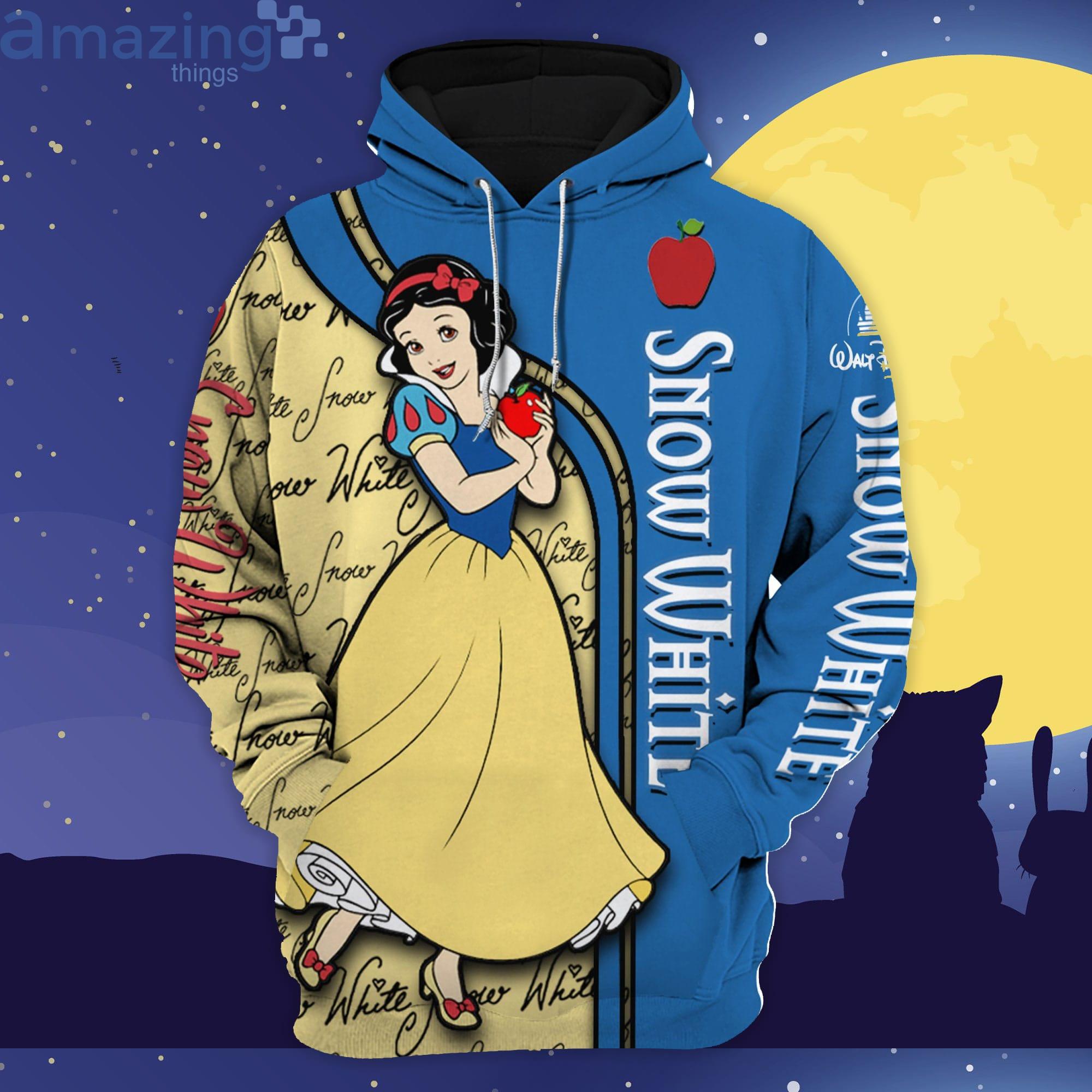 Snow White Princess Disney Cartoon Graphic 3D Hoodie Zip Hoodie Product Photo 1