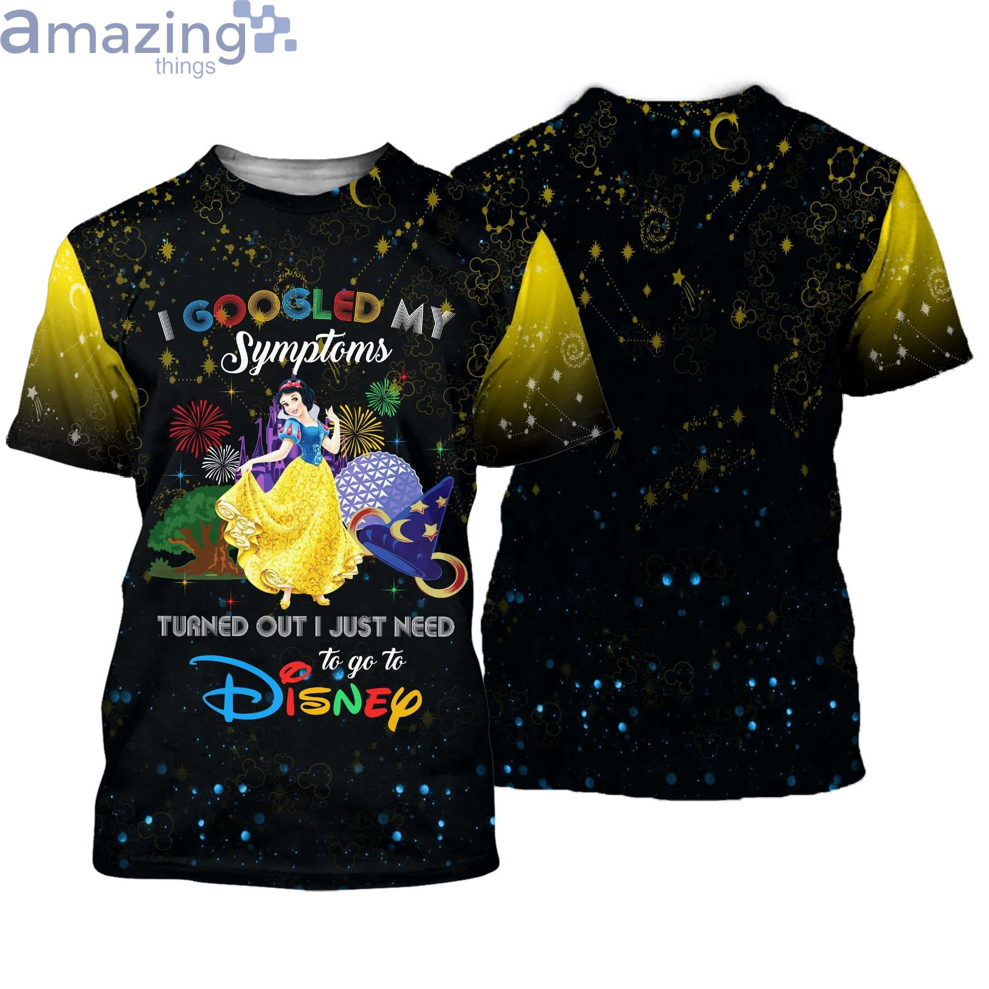 Snow White Quotes Yellow Black Pattern Disney Cartoon Cartoon 3D T-Shirt Product Photo 1