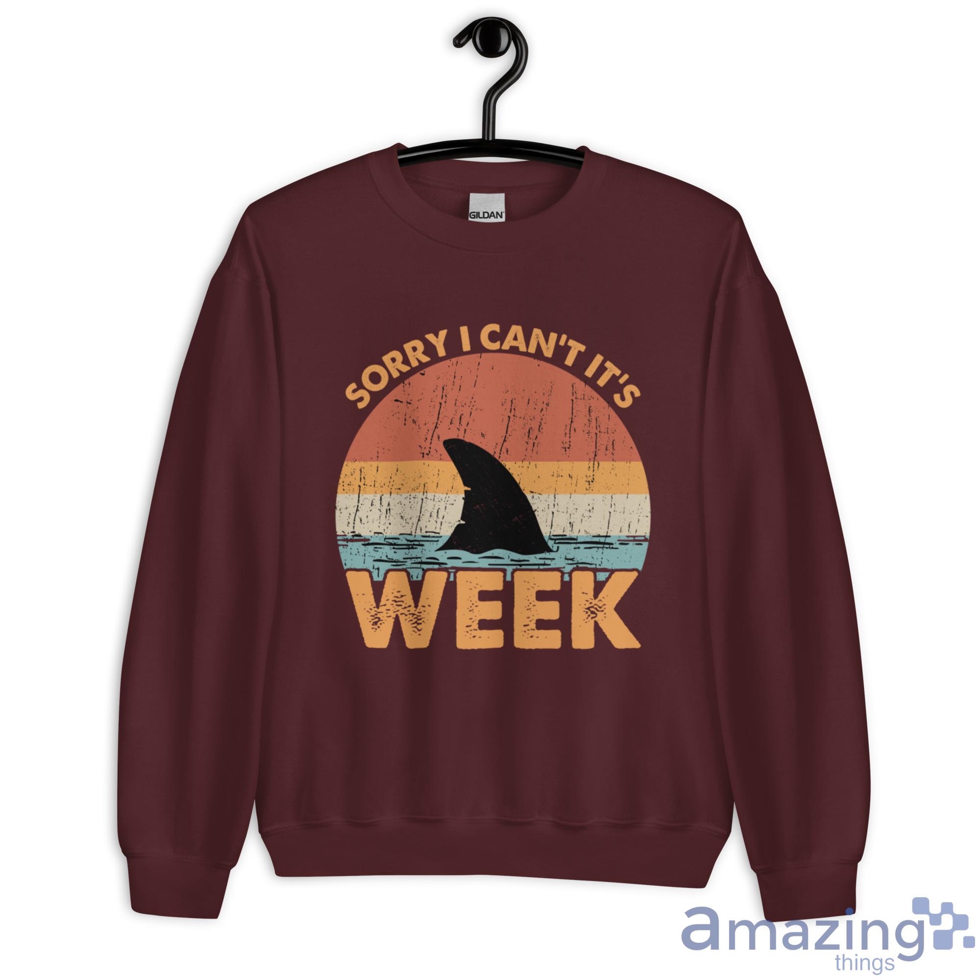 Sorry I Can't It's Week Shark Fins Shirt image Sorry I Cant Its Week Shark Fins Shirt - Unisex Heavy Blend Crewneck Sweatshirt-1