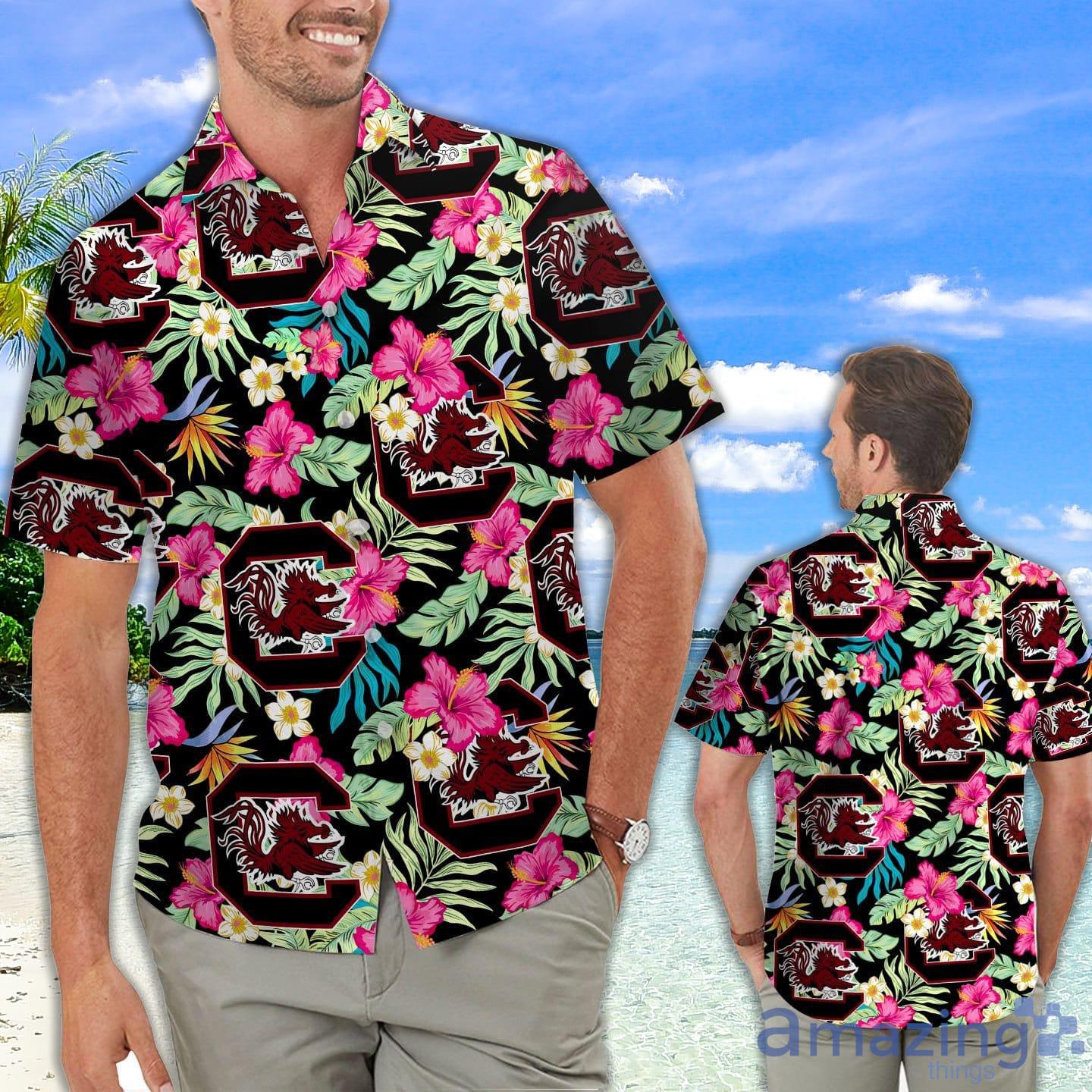 South Carolina Gamecocks Hibiscus Hawaiian Shirt For Fans Product Photo 1