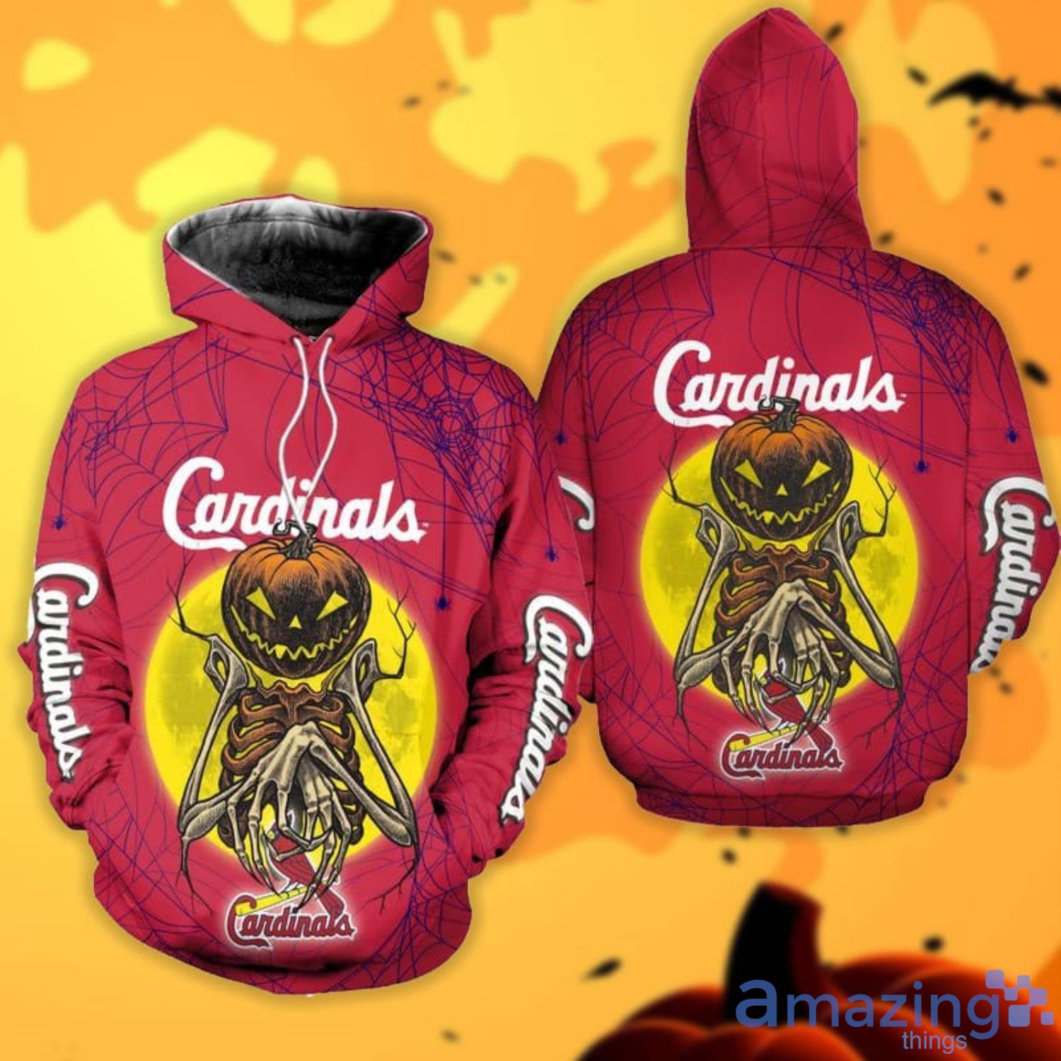 St. Louis Cardinals Pumpskin Monster Halloween 3D All Over Printed Shirts Product Photo 1