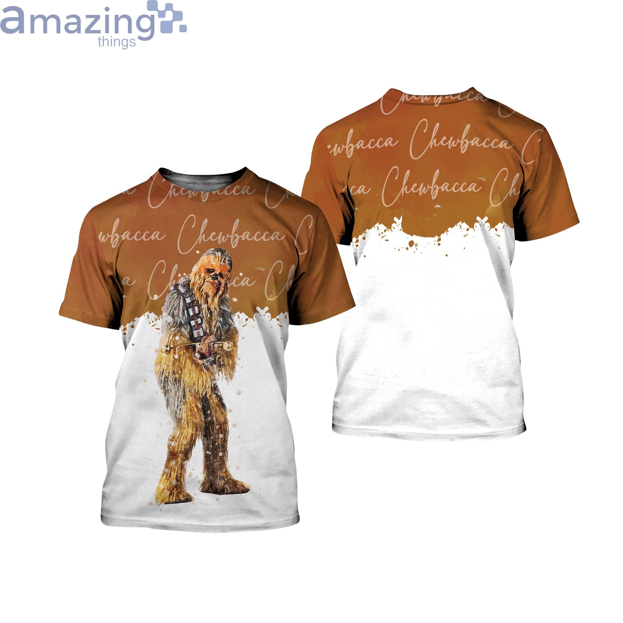 Star Wars Chewbacca Brown Watercolor Glitter Disney Cartoon 3D T-Shirts Product Photo 1 Star Wars Chewbacca Brown Watercolor Glitter Disney Cartoon 3D T-Shirts Product Photo 1