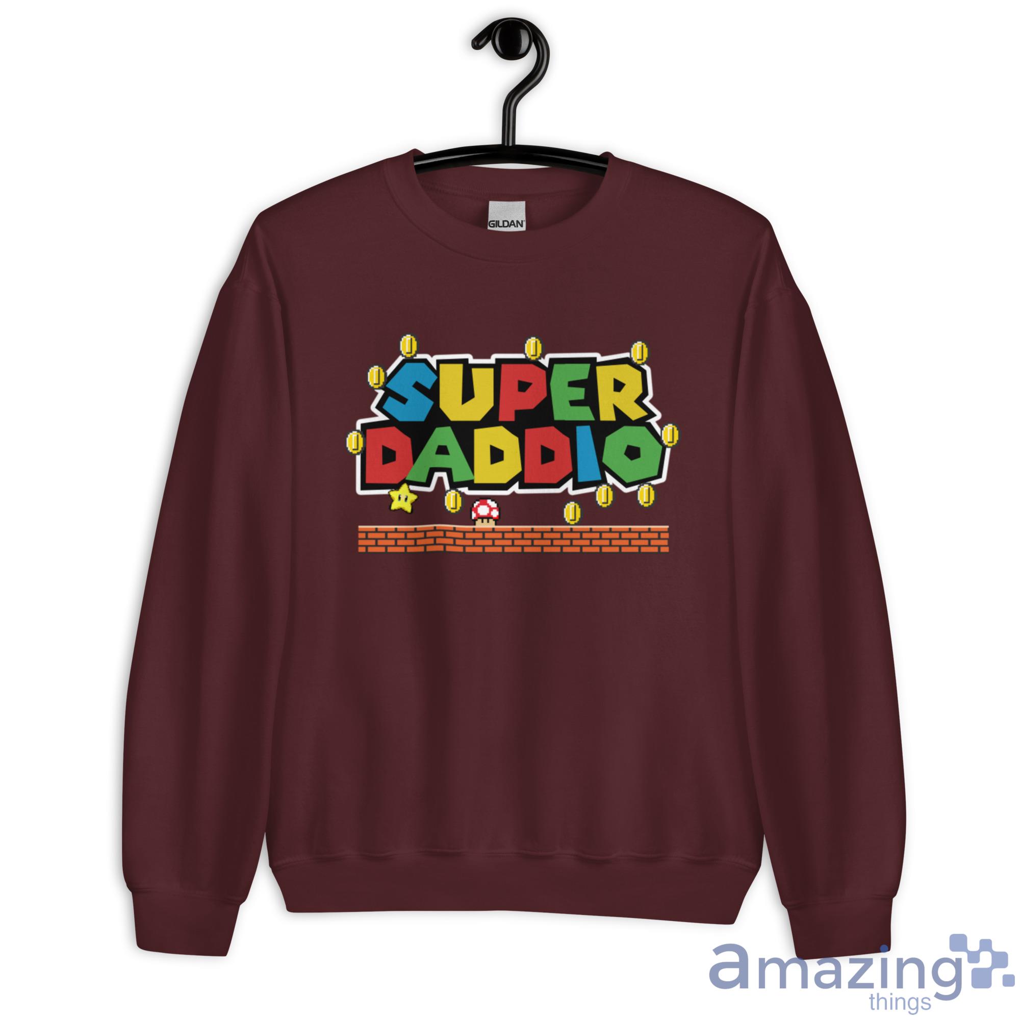 Super Daddio Mario Father's Day Gift Shirt image Super Daddio Mario Fathers Day Gift Shirt - Unisex Heavy Blend Crewneck Sweatshirt-1
