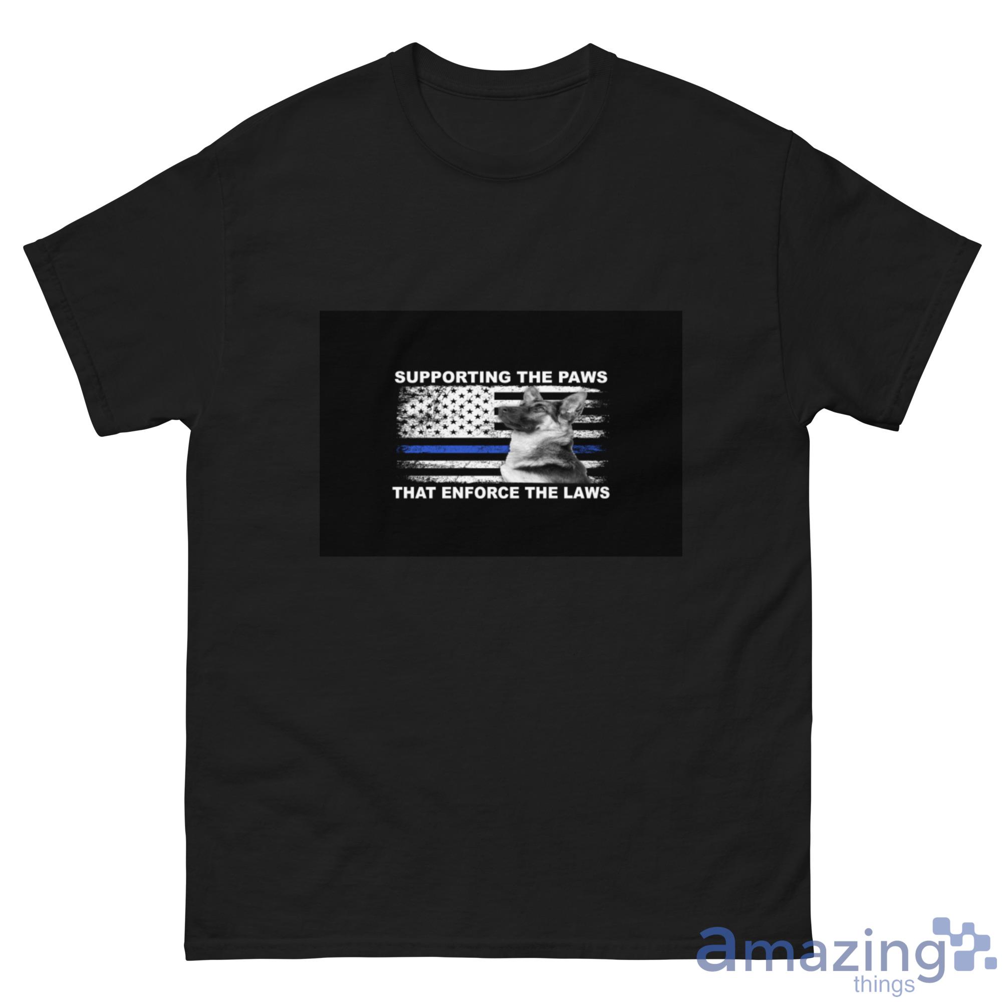 Supporting The Paws That Enforce The Law Face Mask Shirt image Supporting The Paws That Enforce The Law Face Mask Shirt - G500 Men’s Classic Tee