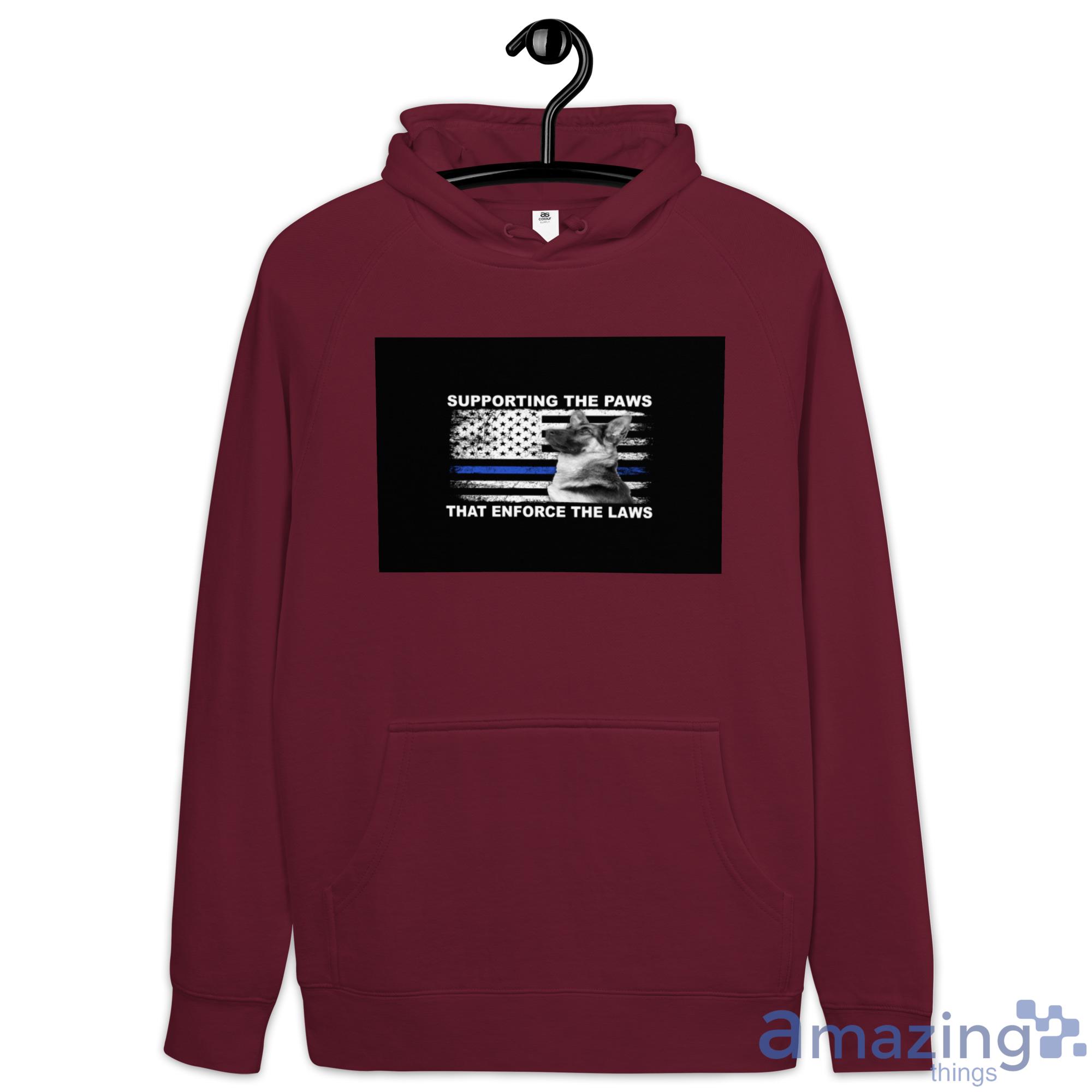 Supporting The Paws That Enforce The Law Face Mask Shirt image Supporting The Paws That Enforce The Law Face Mask Shirt - Hoodie-1