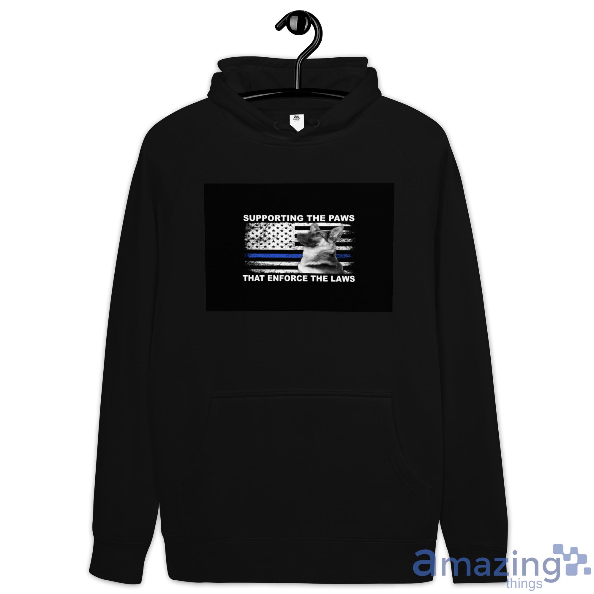 Supporting The Paws That Enforce The Law Face Mask Shirt image Supporting The Paws That Enforce The Law Face Mask Shirt - Hoodie
