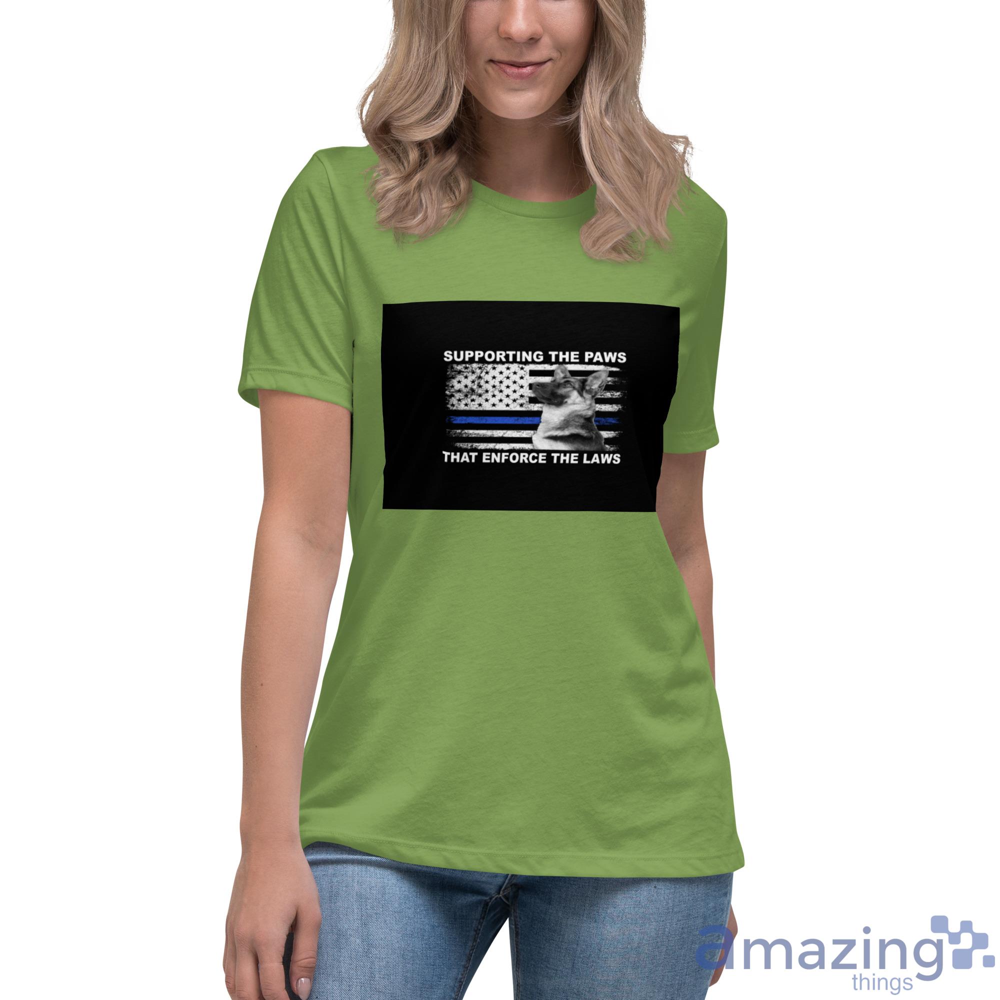 Supporting The Paws That Enforce The Law Face Mask Shirt image Supporting The Paws That Enforce The Law Face Mask Shirt - Womens Relaxed Short Sleeve Jersey Tee-1