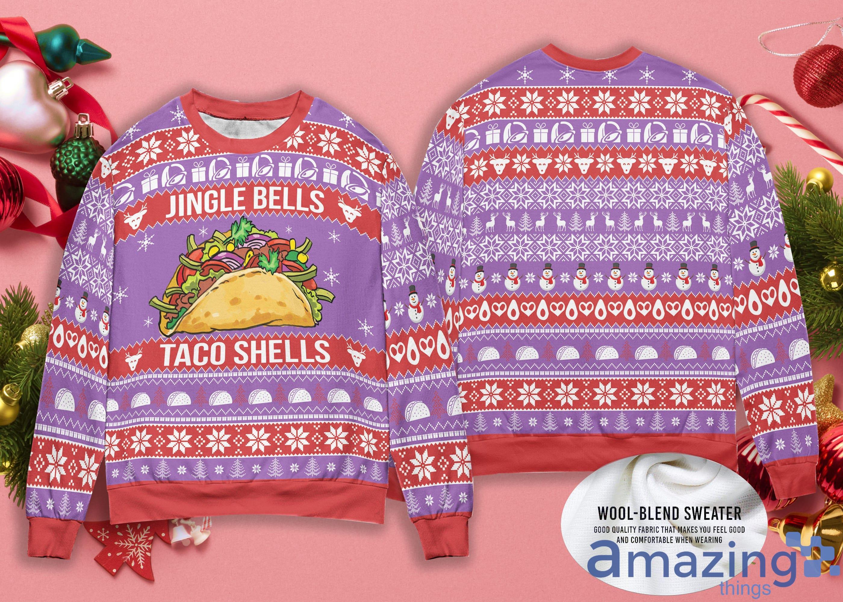 Taco Shells Jingle Bells Taco Shells Ugly Christmas Sweater Product Photo 1 Taco Shells Jingle Bells Taco Shells Ugly Christmas Sweater Product Photo 1