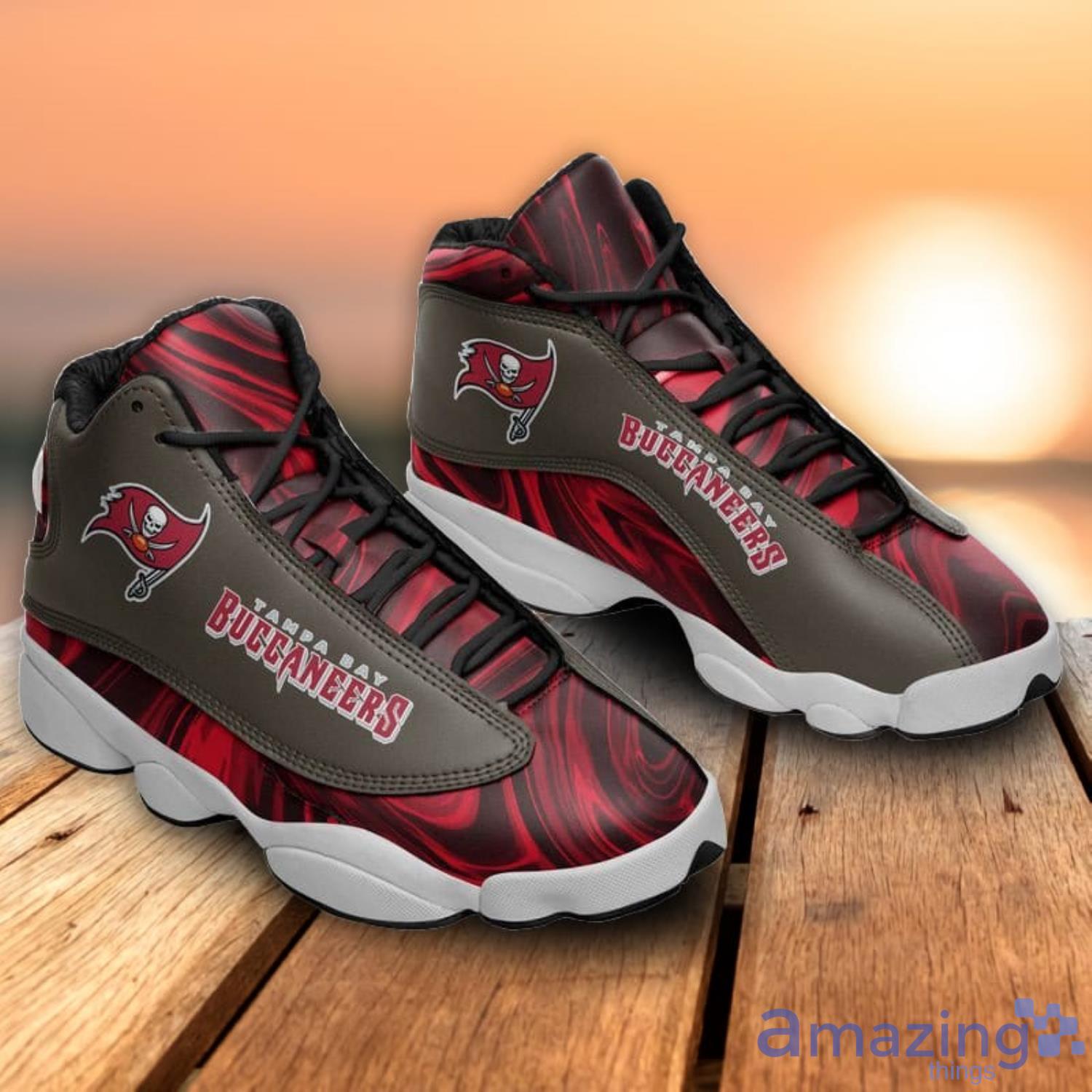 Tampa Bay Buccaneers Marble Pattern Air Jordan 13 Shoes For Fans Product Photo 1