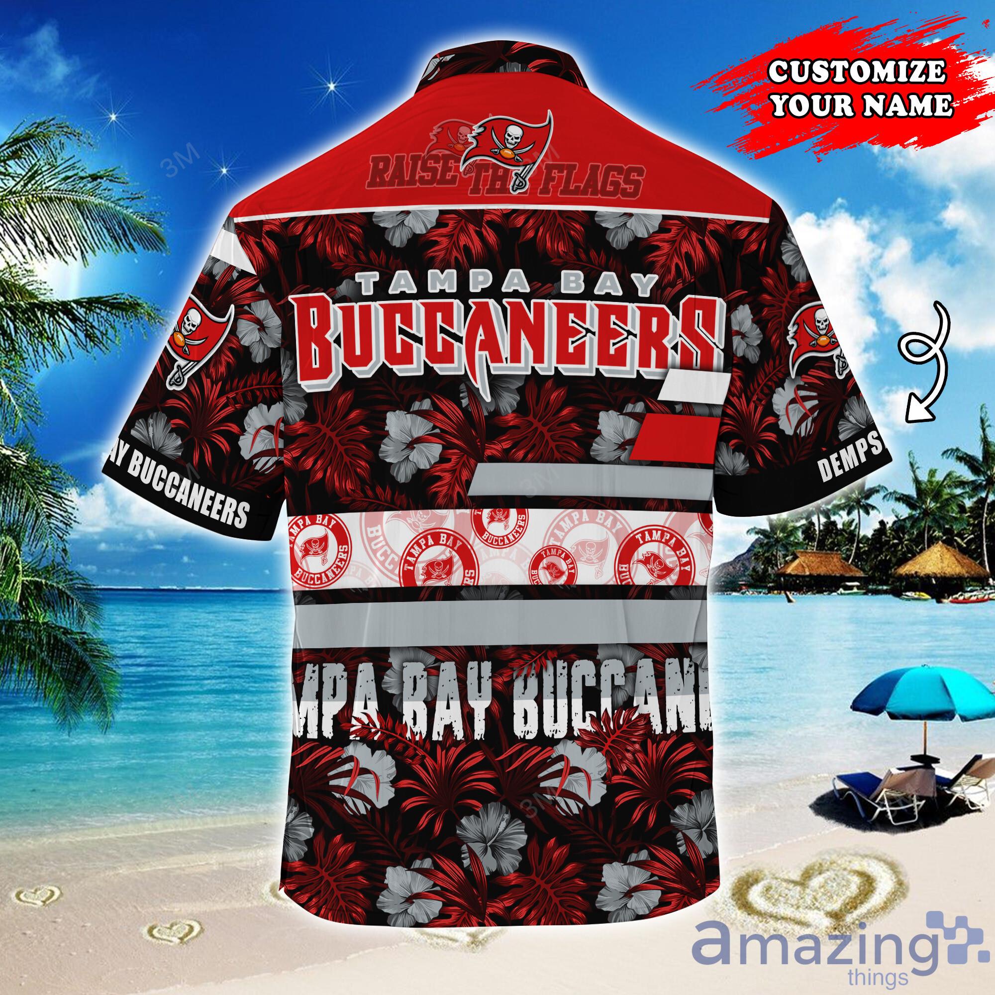 Tampa Bay Buccaneers NFL Personalized Tropical Habicus Pattern Short Sleeves Hawaiian Shirt image Tampa Bay Buccaneers NFL Personalized Tropical Habicus Pattern Short Sleeves Hawaiian Shirt Product Photo 2