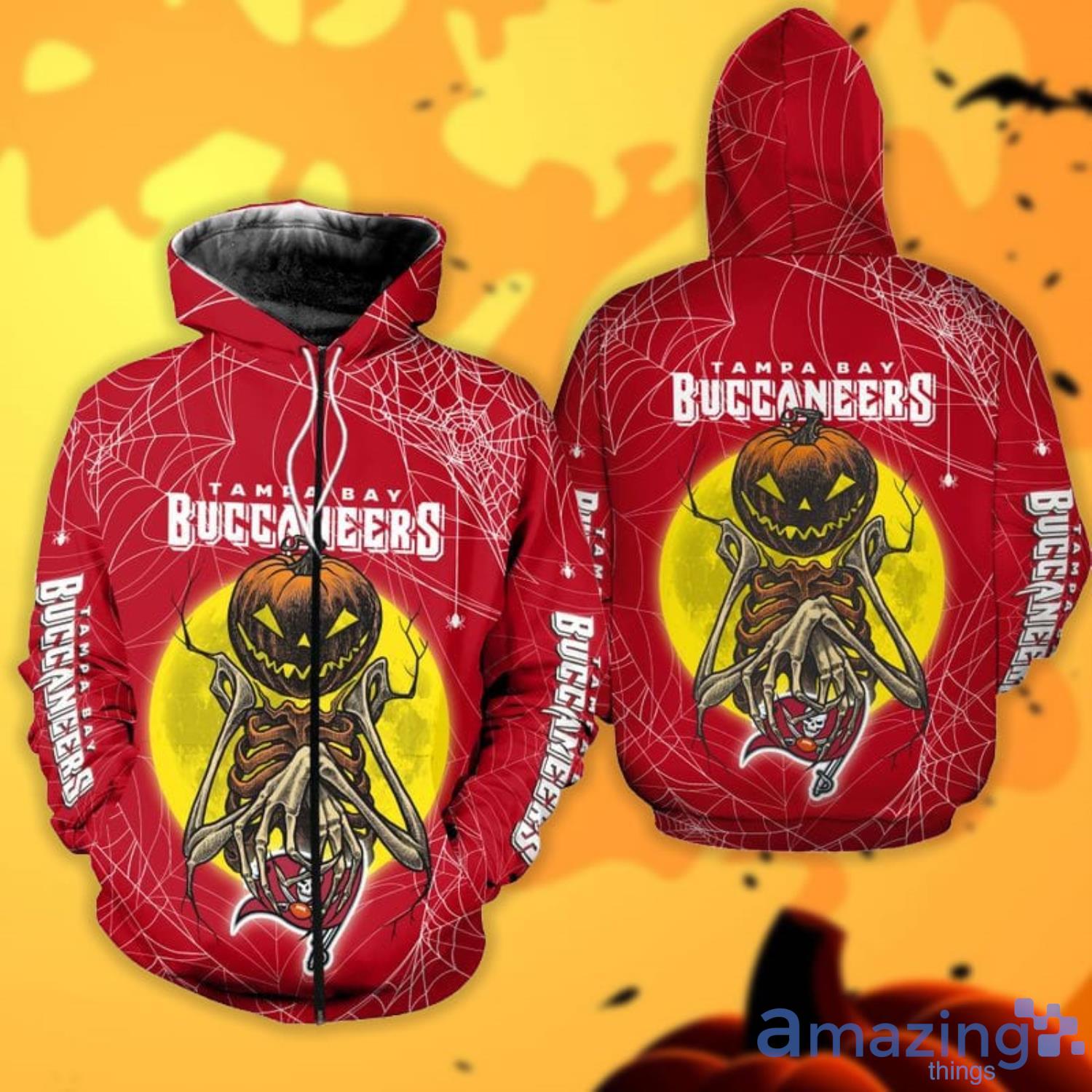 Tampa Bay Buccaneers Pumpskin Monster Halloween 3D All Over Printed Shirts