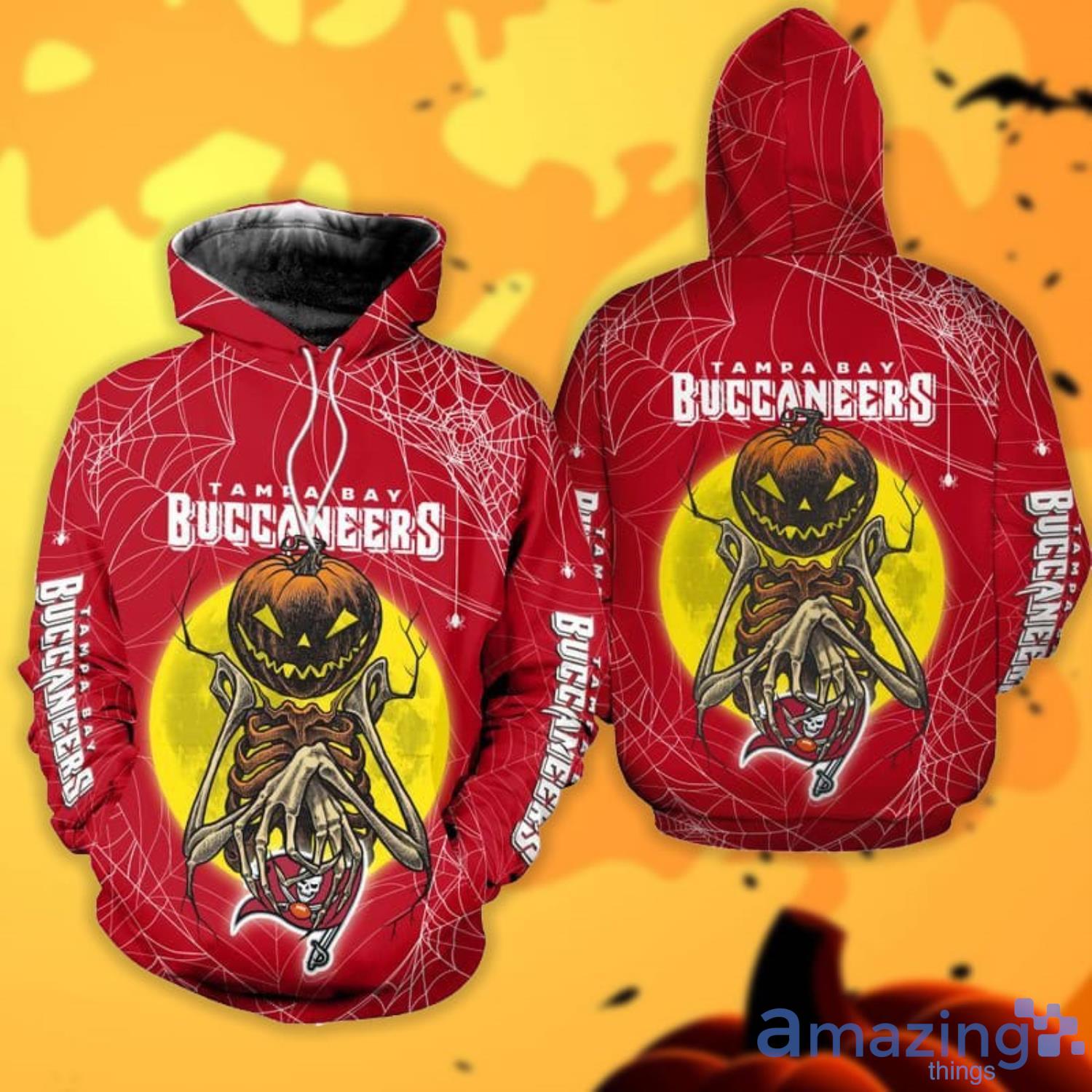 Tampa Bay Buccaneers Pumpskin Monster Halloween 3D All Over Printed Shirts Product Photo 1