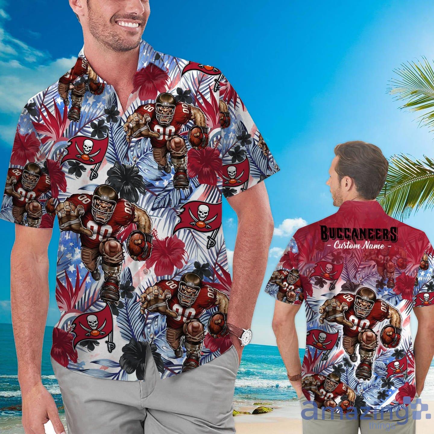 20% OFF Tampa Bay Buccaneers Hawaiian Shirt Tropical Flower Short