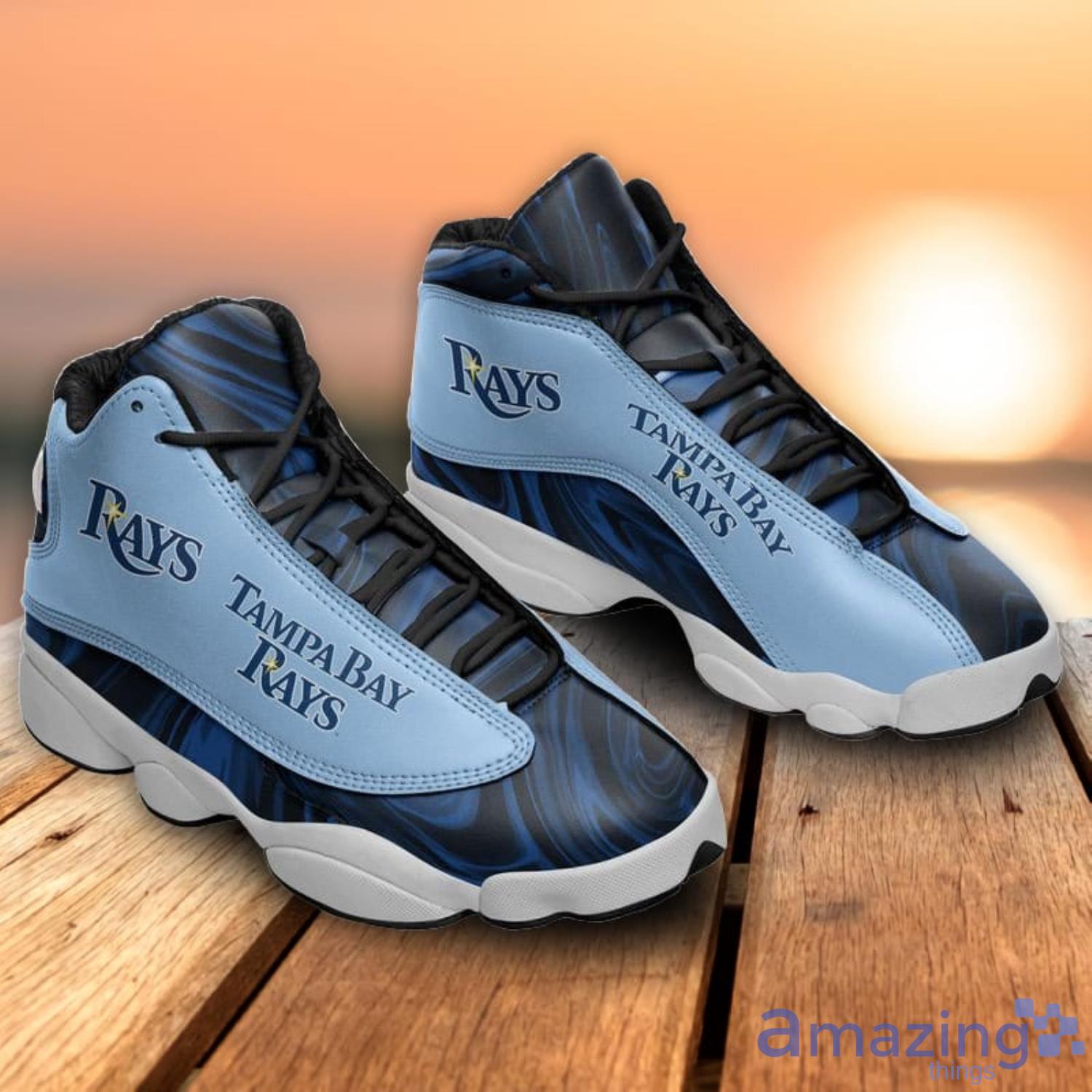 Tampa Bay Rays Marble Pattern Air Jordan 13 Shoes For Fans Product Photo 1