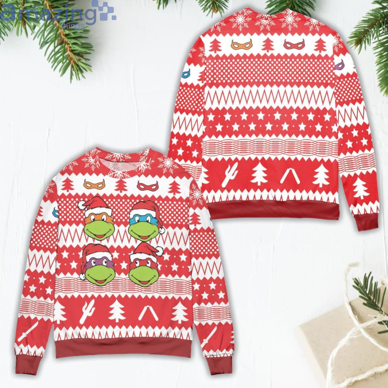 Teenage Mutant Ninja Turtles Ghostbusters Ugly Christmas Sweater - Trends  Bedding