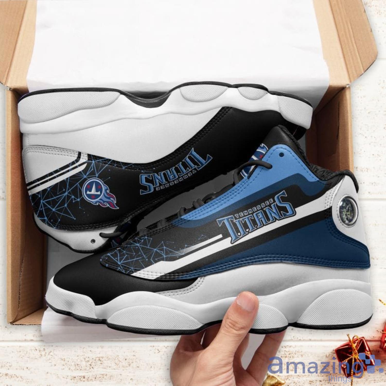 NFL Tennessee Titans Skull Air Jordan 13 Sneakers Shoes For Fans