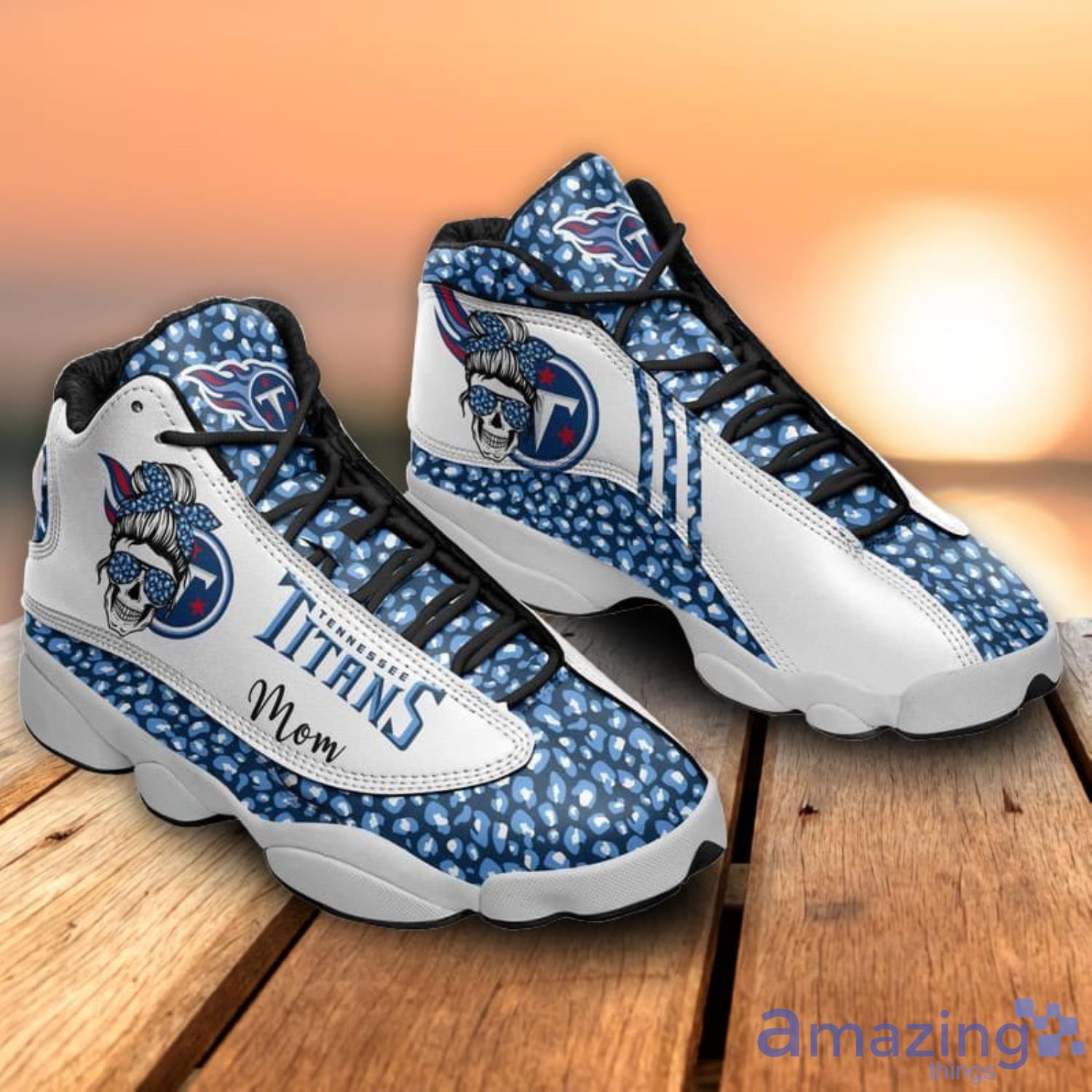 Tennessee Titans Leopard Pattern Air Jordan 13 Shoes For Fans Product Photo 1