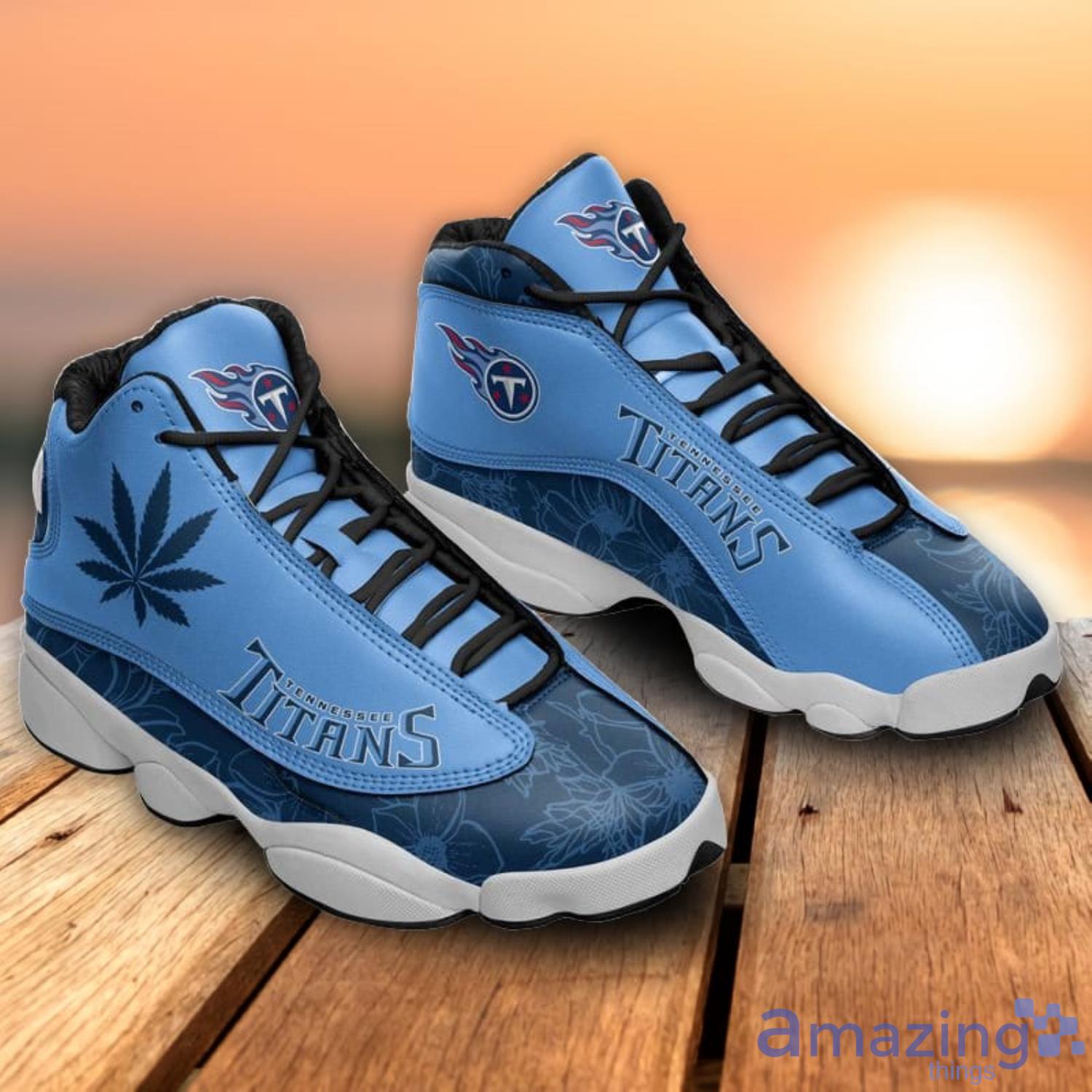 Tennessee Titans Weed Air Jordan 13 Shoes For Fans Product Photo 1
