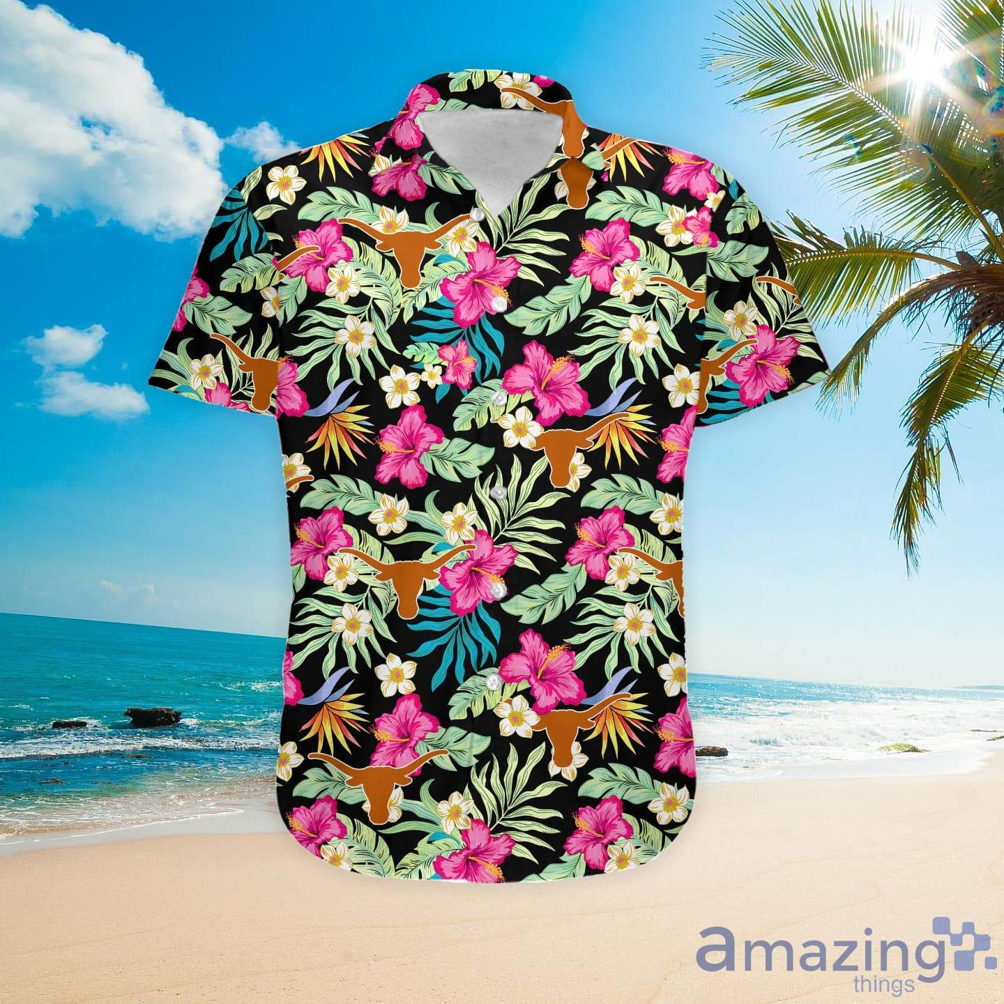 Texas Longhorns Hibiscus Hawaiian Shirt For Fans image Texas Longhorns Hibiscus Hawaiian Shirt For Fans Product Photo 4