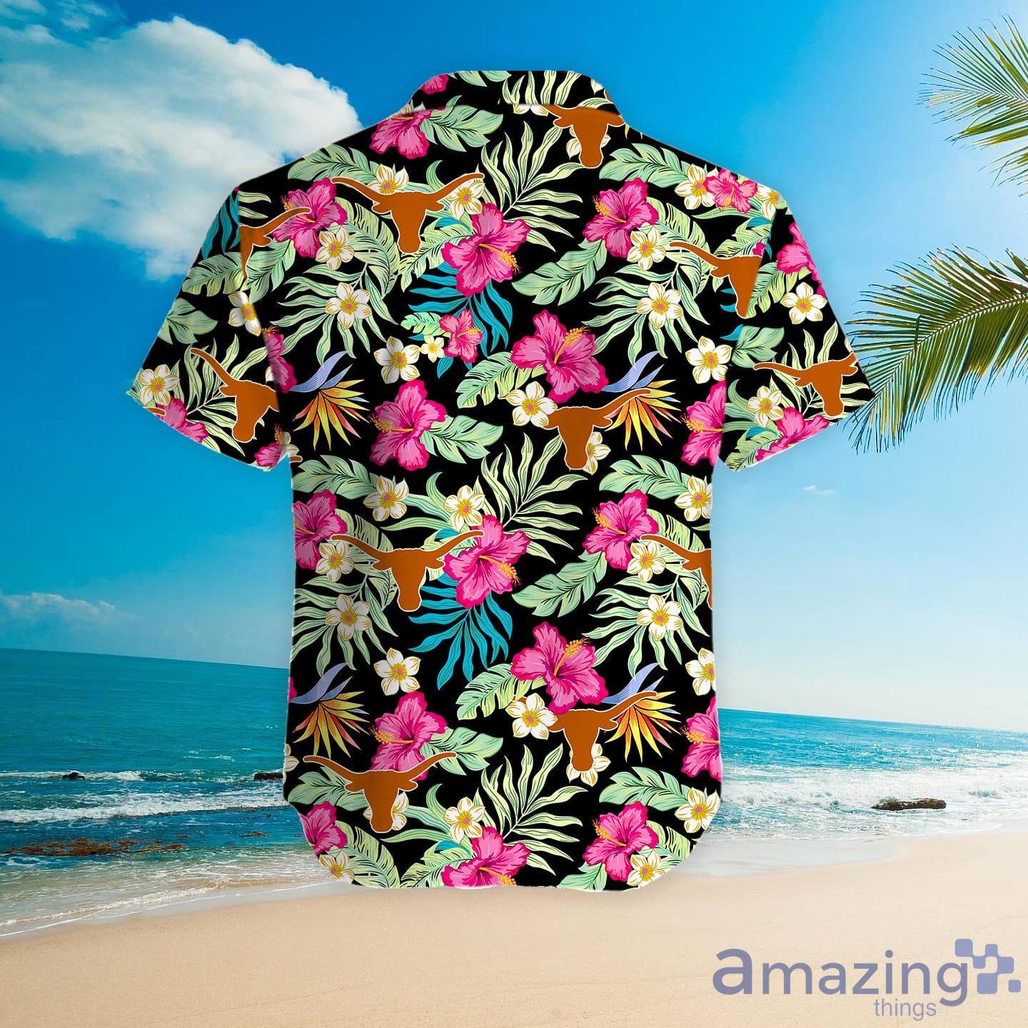 Texas Longhorns Hibiscus Hawaiian Shirt For Fans image Texas Longhorns Hibiscus Hawaiian Shirt For Fans Product Photo 5