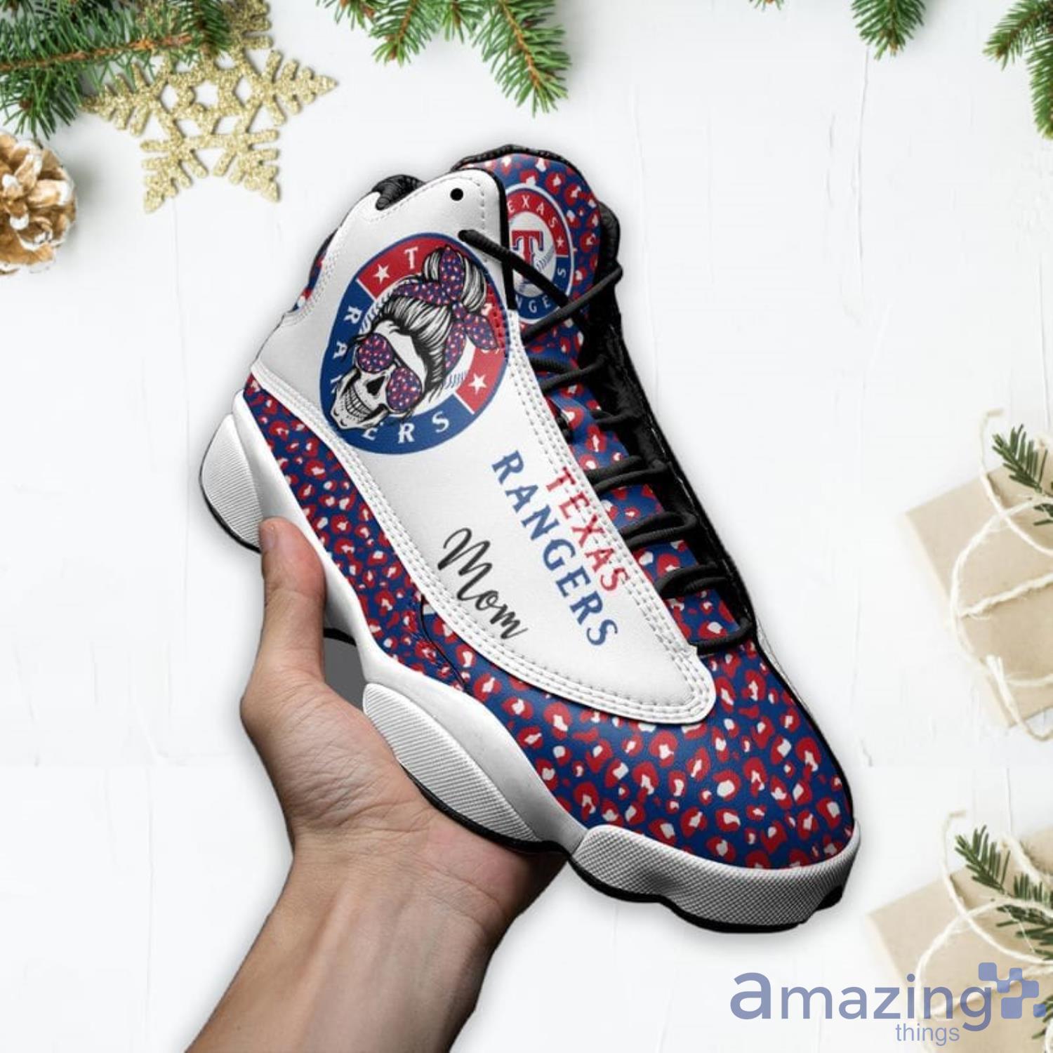 Texas Rangers Leopard Pattern Air Jordan 13 Shoes For Fans image Texas Rangers Leopard Pattern Air Jordan 13 Shoes For Fans Product Photo 3