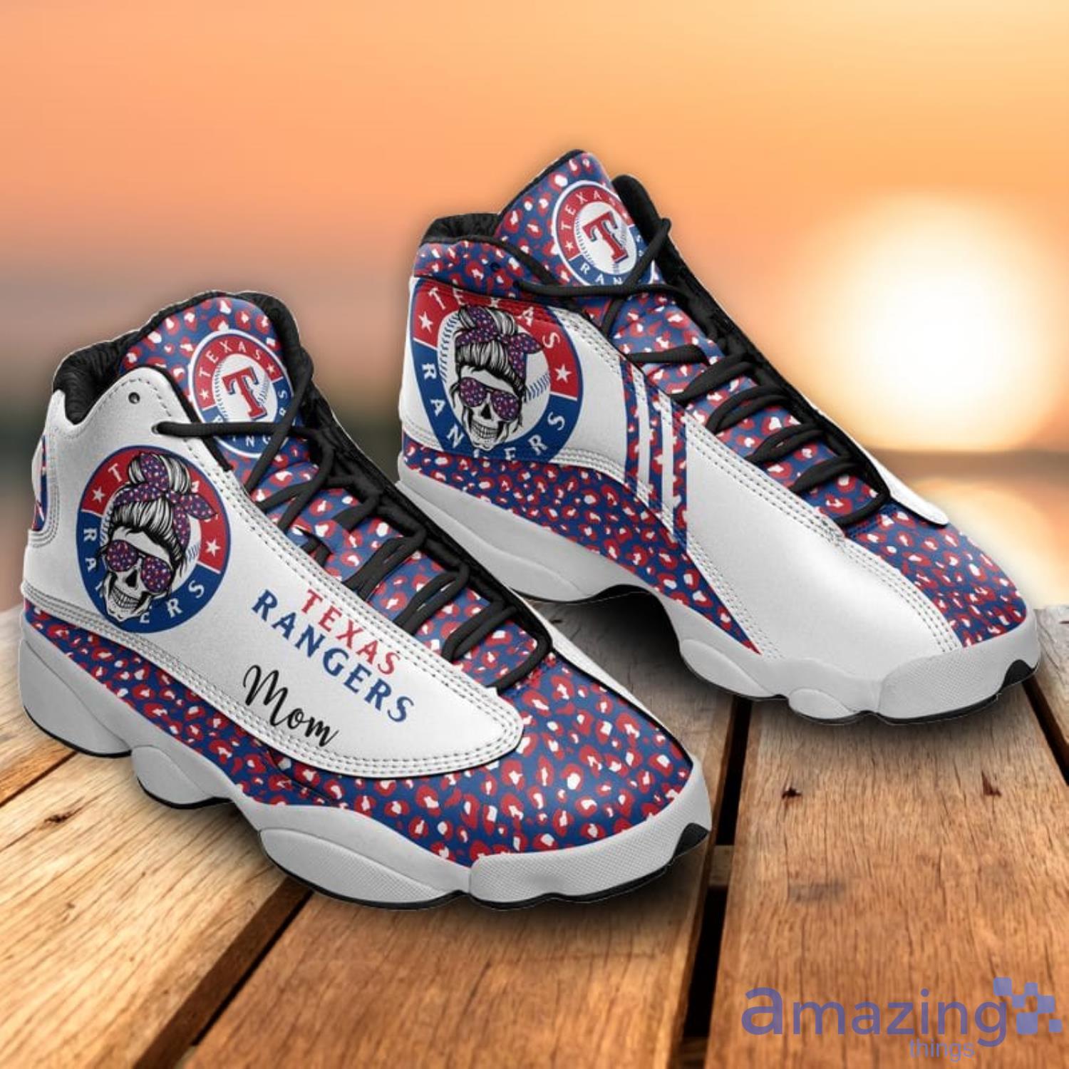 Texas Rangers Leopard Pattern Air Jordan 13 Shoes For Fans image Texas Rangers Leopard Pattern Air Jordan 13 Shoes For Fans Product Photo 4