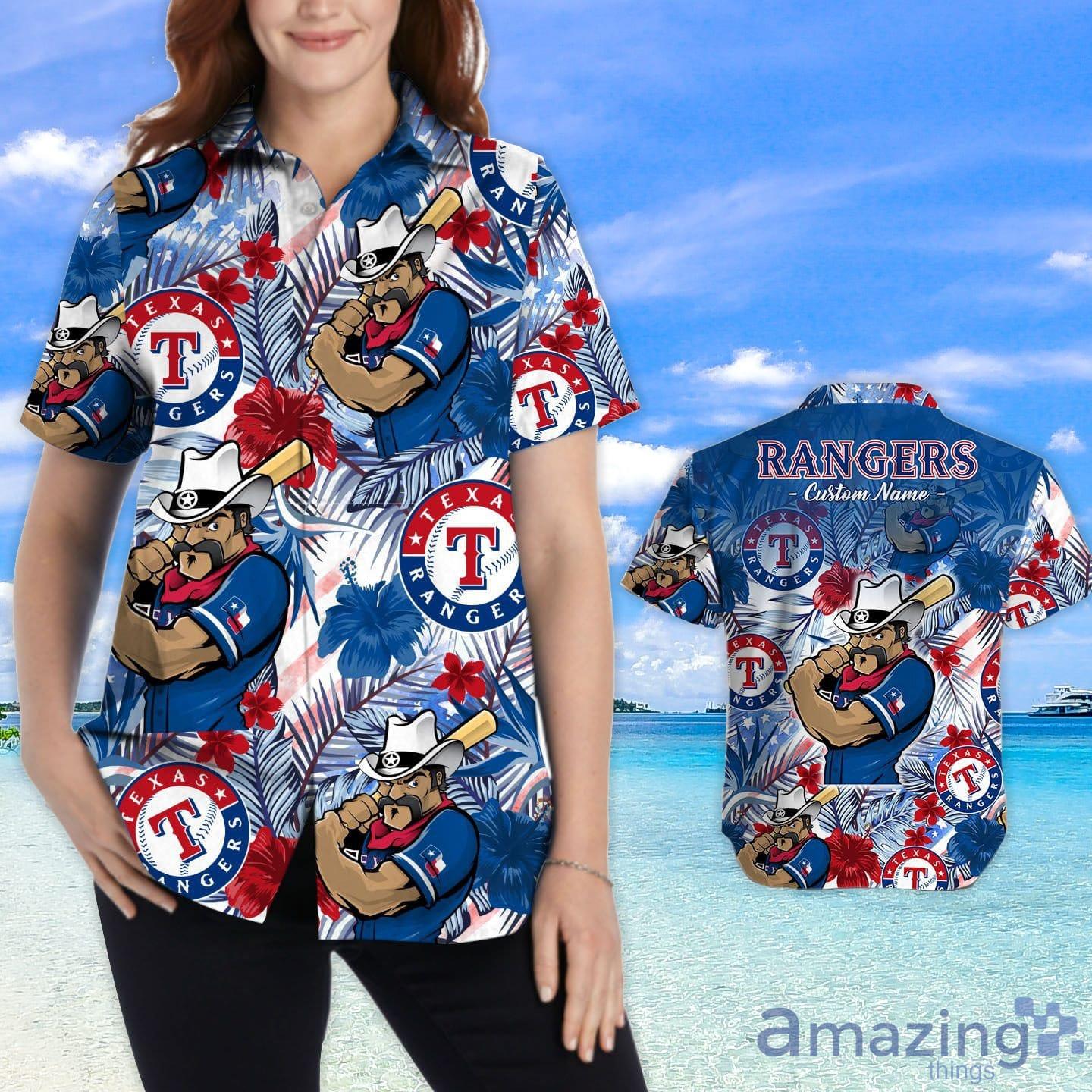 Chicago Cubs Tropical Floral Custom Name Aloha Hawaiian Shirt