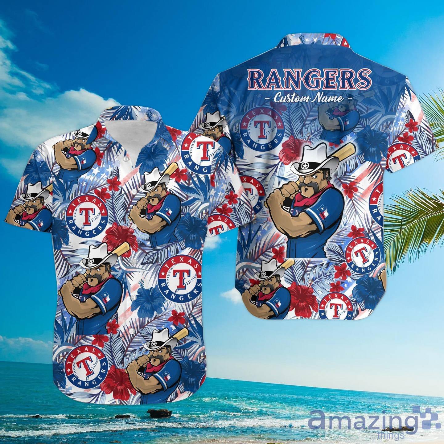 Chicago Cubs Tropical Floral Custom Name Aloha Hawaiian Shirt