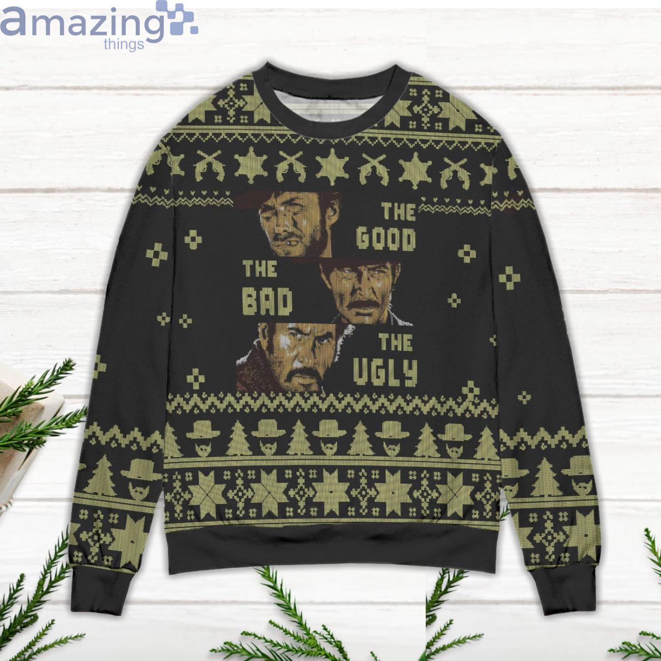 The Good The Bad And The Ugly Ugly Christmas Sweater image The Good The Bad And The Ugly Ugly Christmas Sweater Product Photo 2