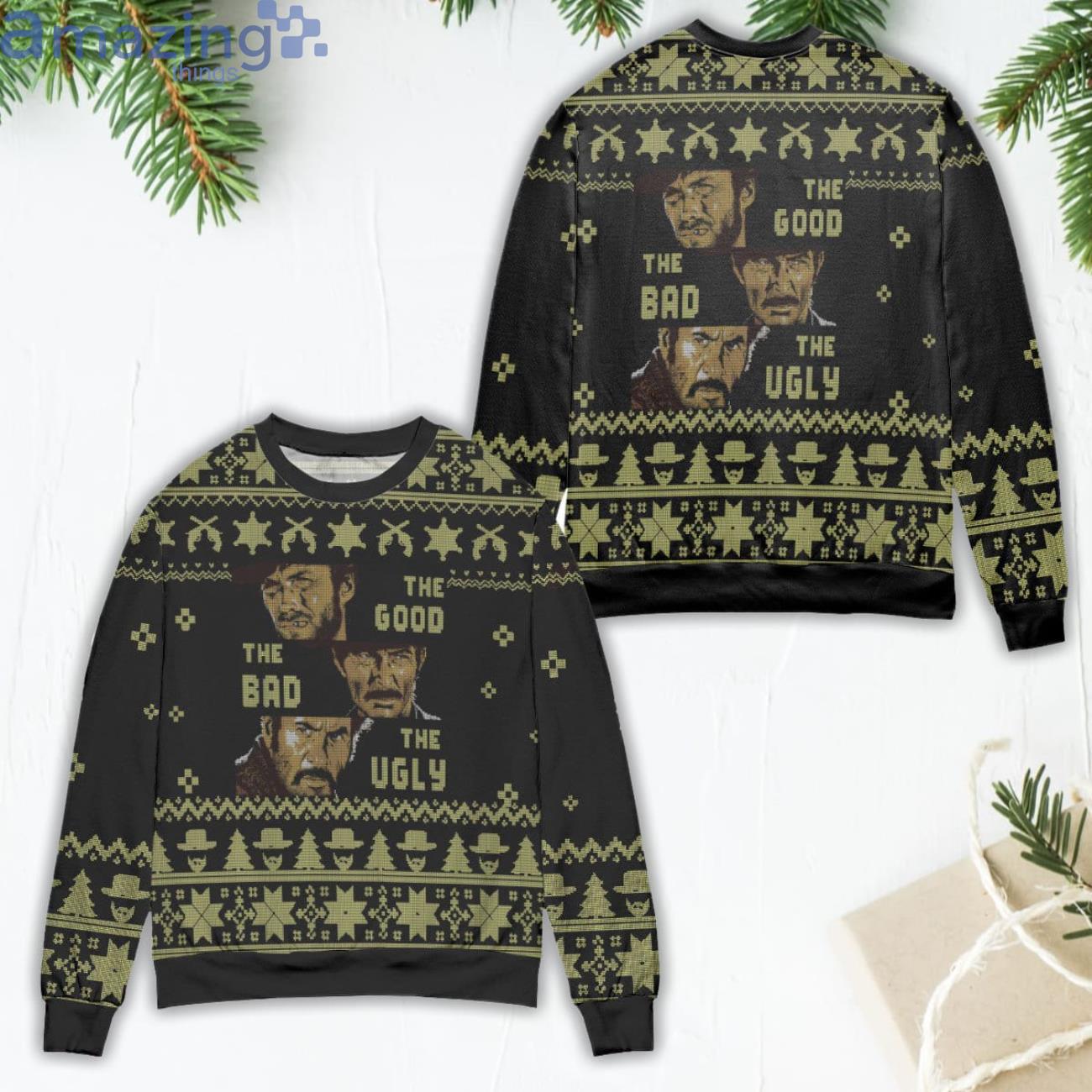 The Good The Bad And The Ugly Ugly Christmas Sweater Product Photo 1 The Good The Bad And The Ugly Ugly Christmas Sweater Product Photo 1