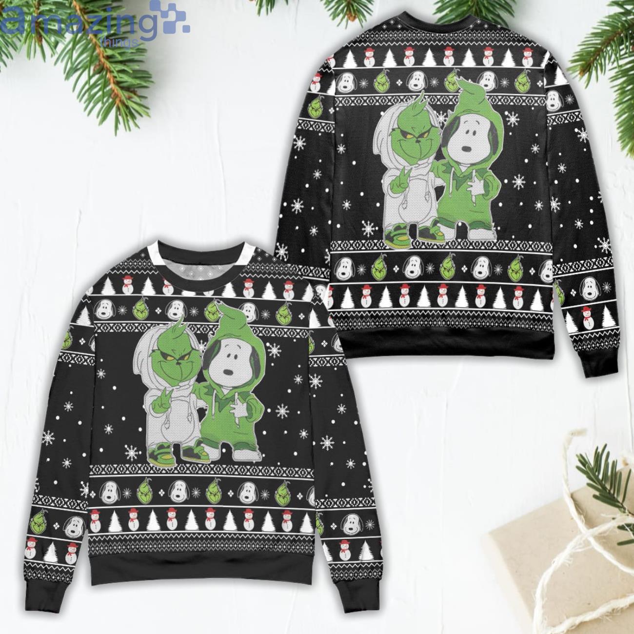 Arizona Cardinals Grinch & Scooby Doo Christmas Ugly Sweater - Growkoc